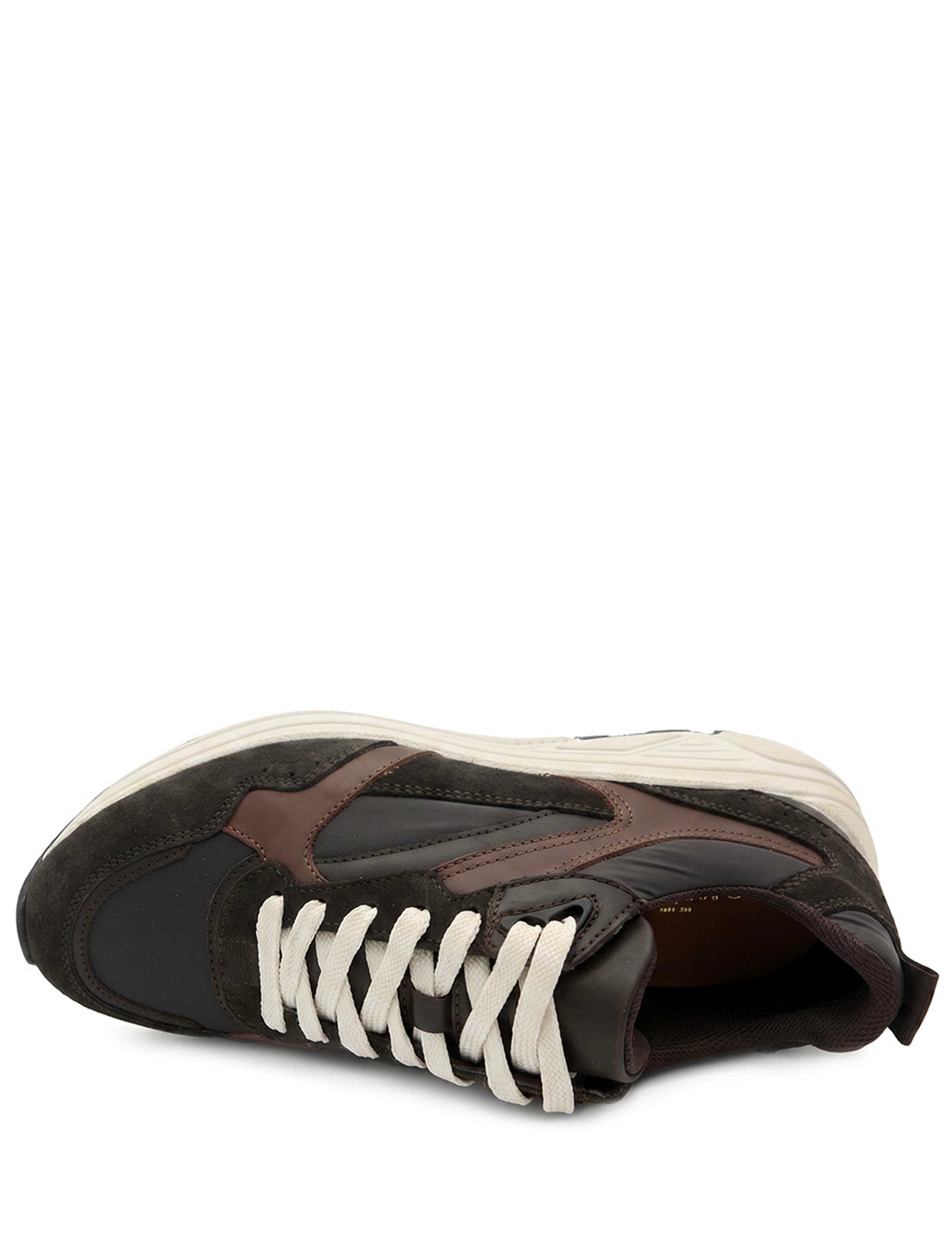 Leather Lace Up Wedge Trainers 4 of 6