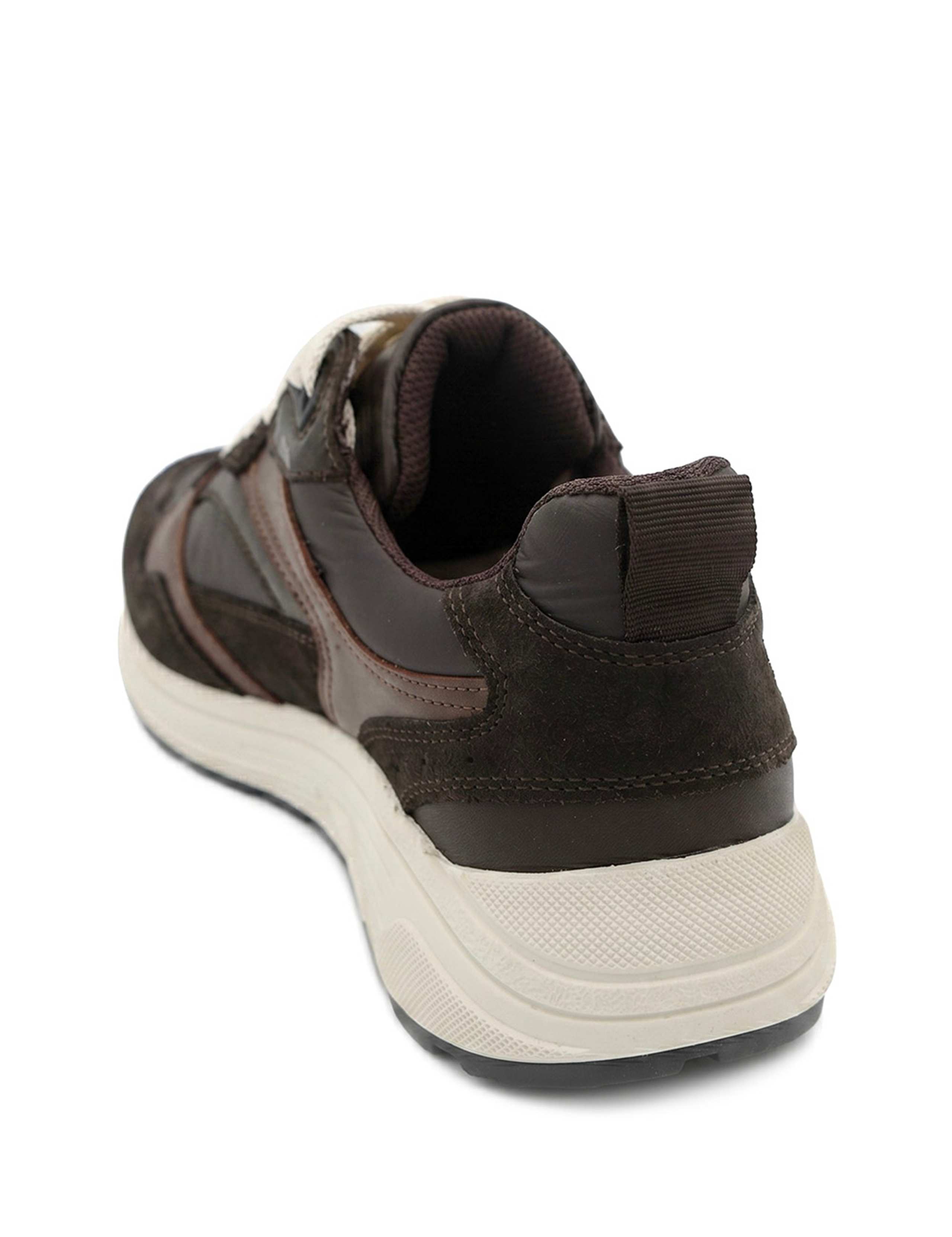 Leather Lace Up Wedge Trainers 5 of 6
