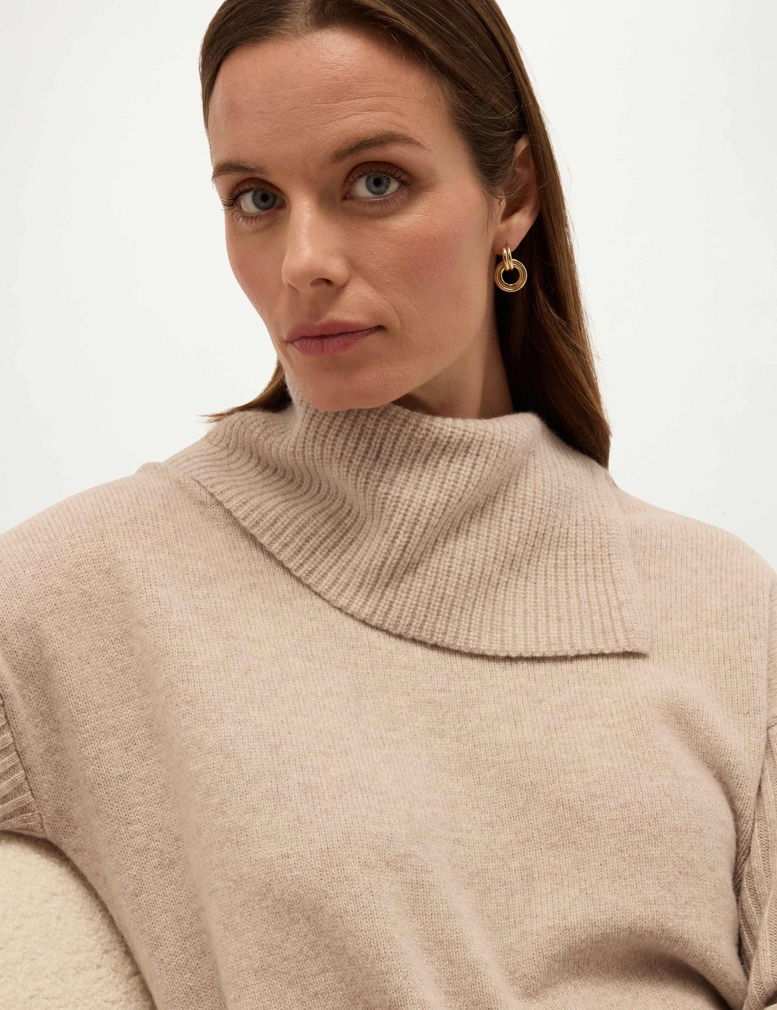 Merino Wool Rich Knitted High Neck Dress 5 of 6