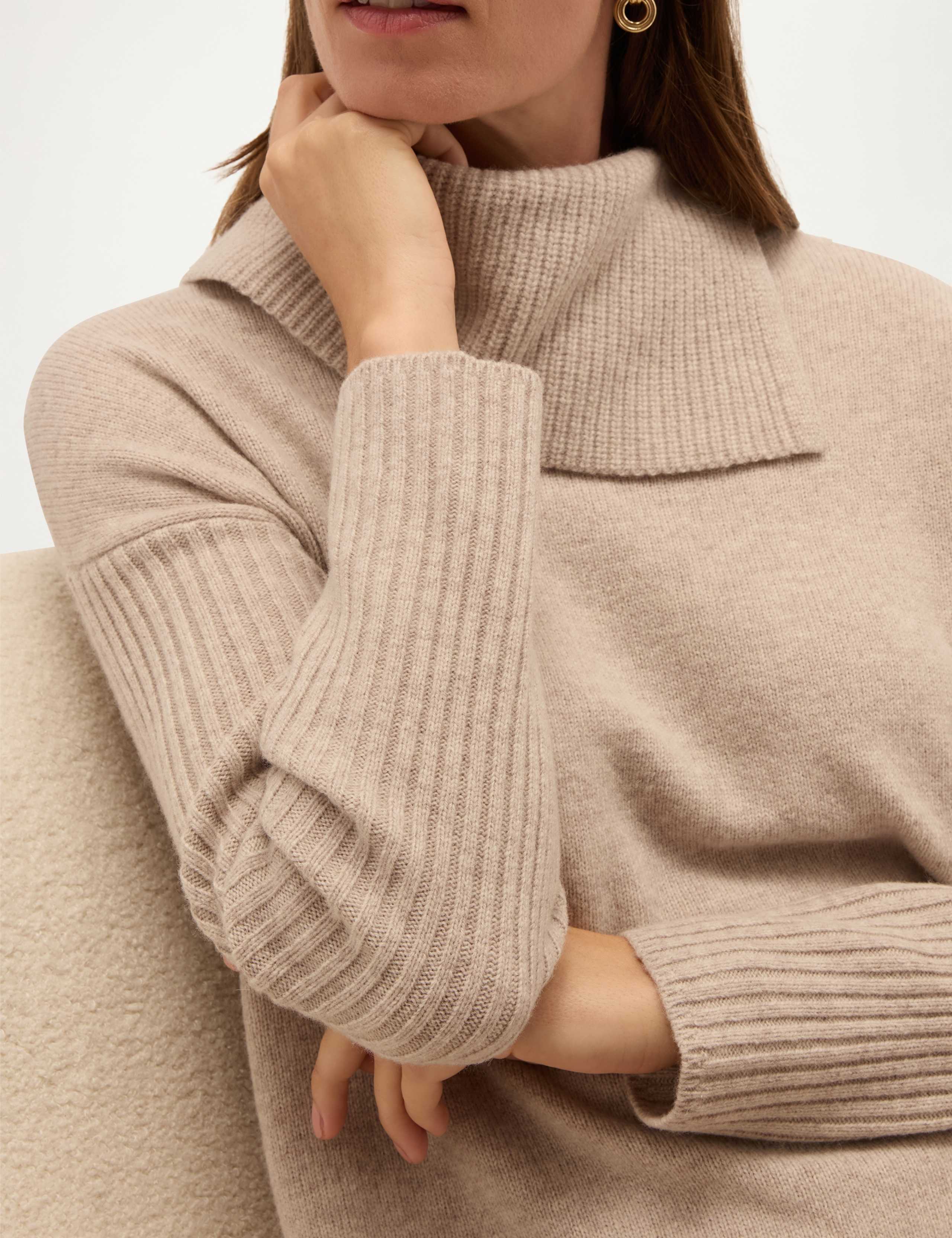 Merino Wool Rich Knitted High Neck Dress 6 of 6