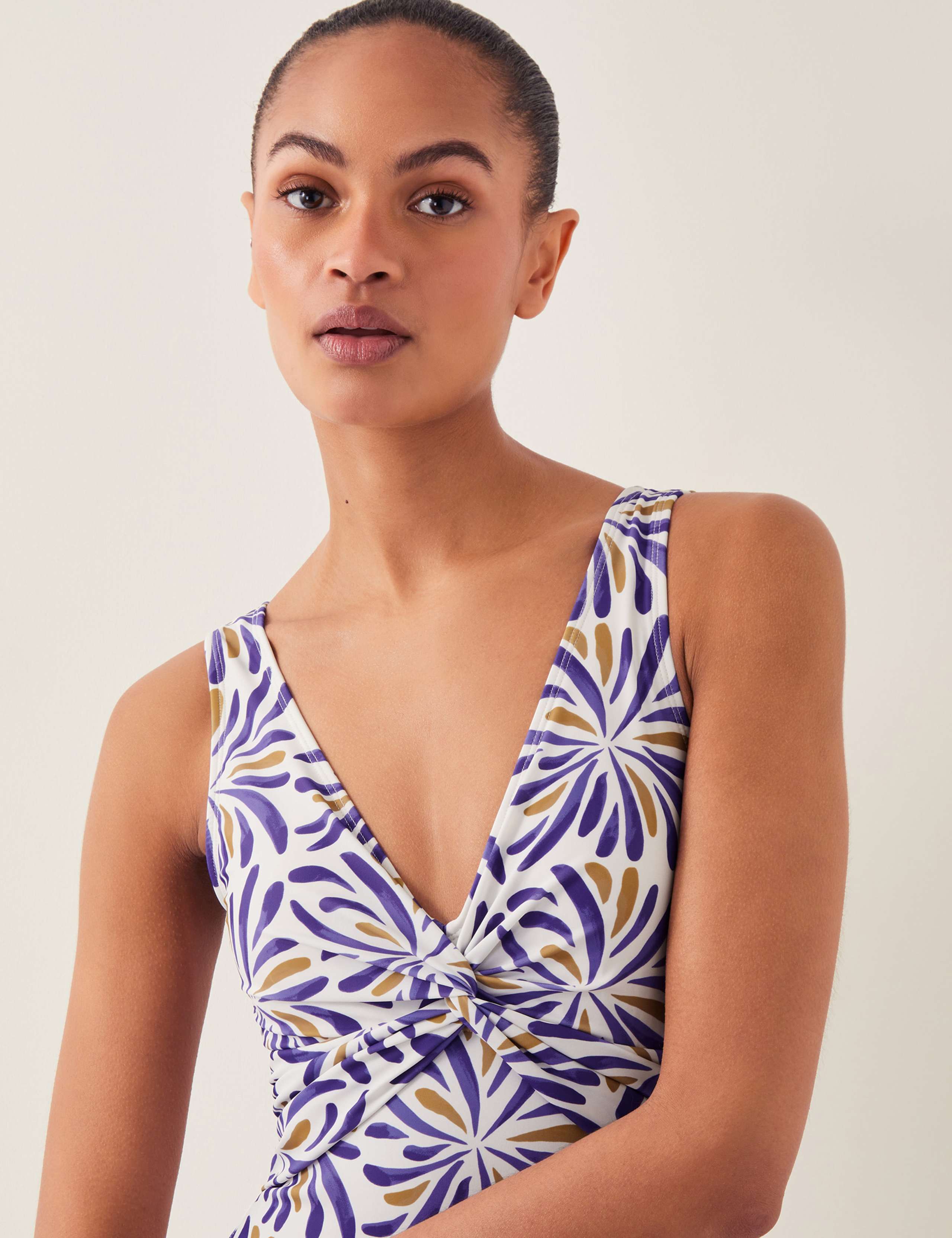 Meredith Printed V-Neck Swimsuit 2 of 5