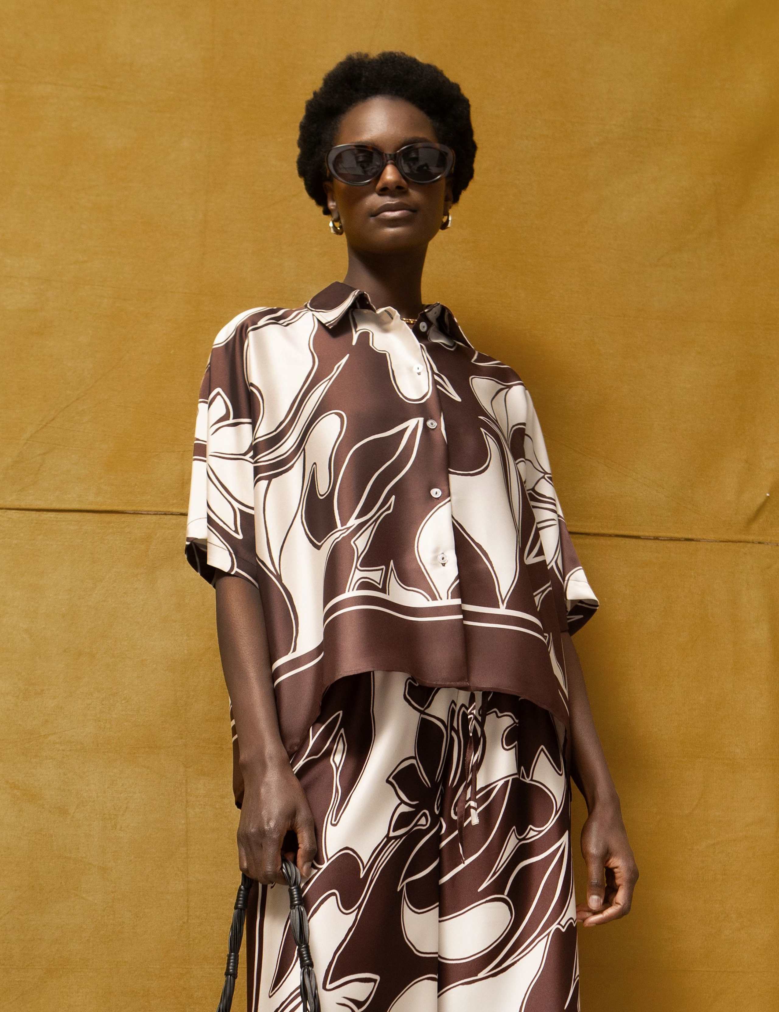 Swirl Collared Relaxed Blouse 1 of 5