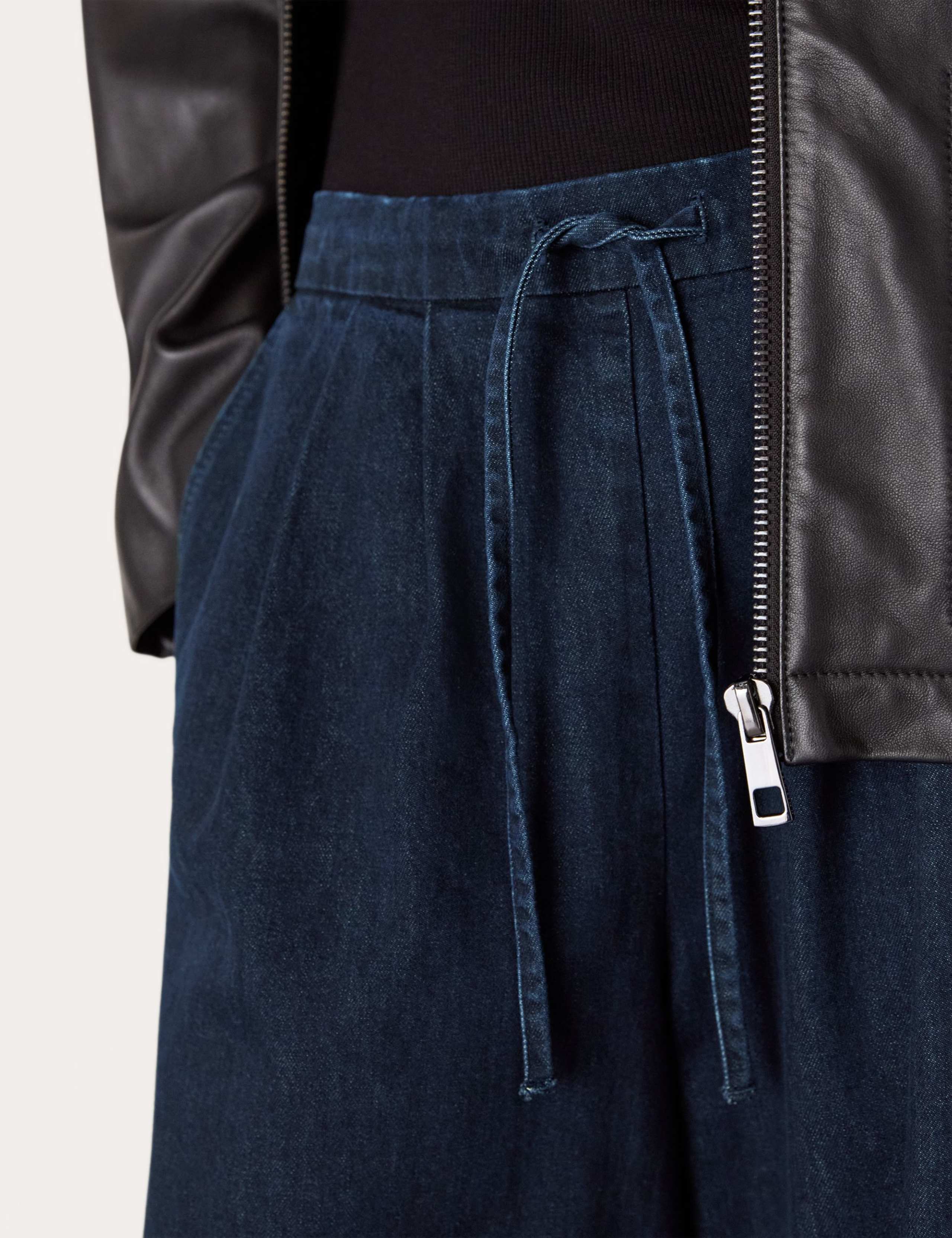 Pure Cotton Drawstring Wide Leg Trousers 4 of 4