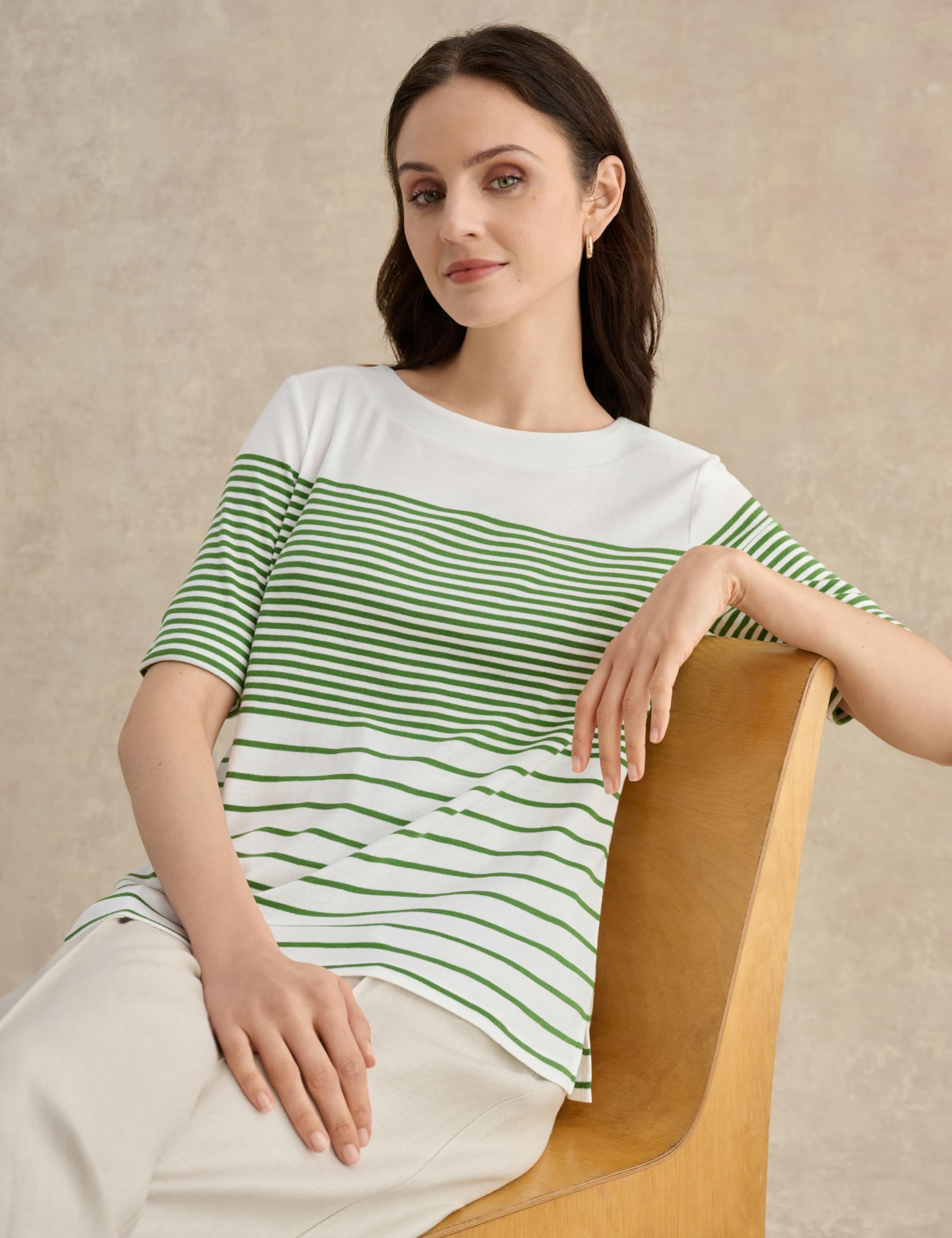 Pure Cotton Striped T-Shirt 1 of 5