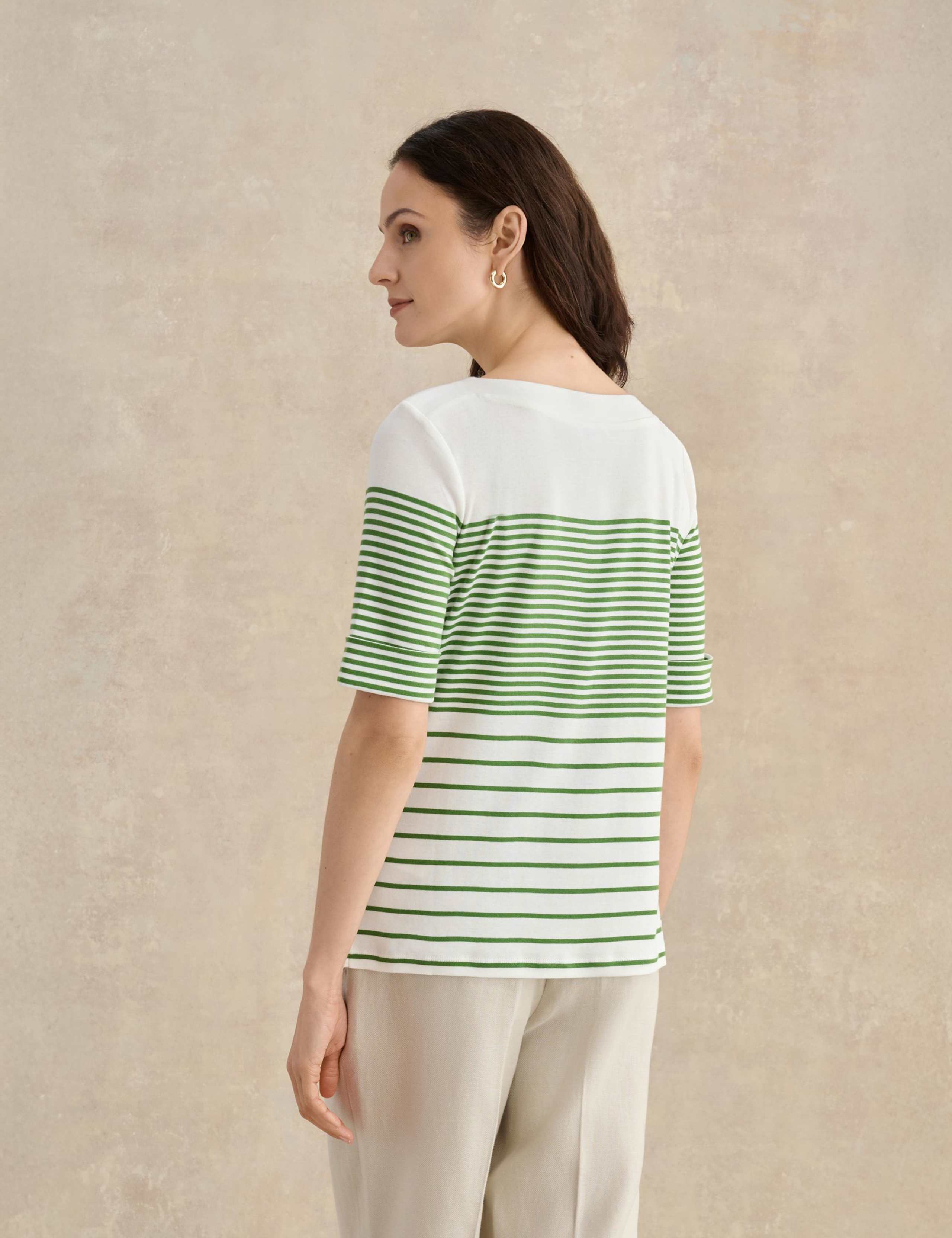 Pure Cotton Striped T-Shirt 3 of 5