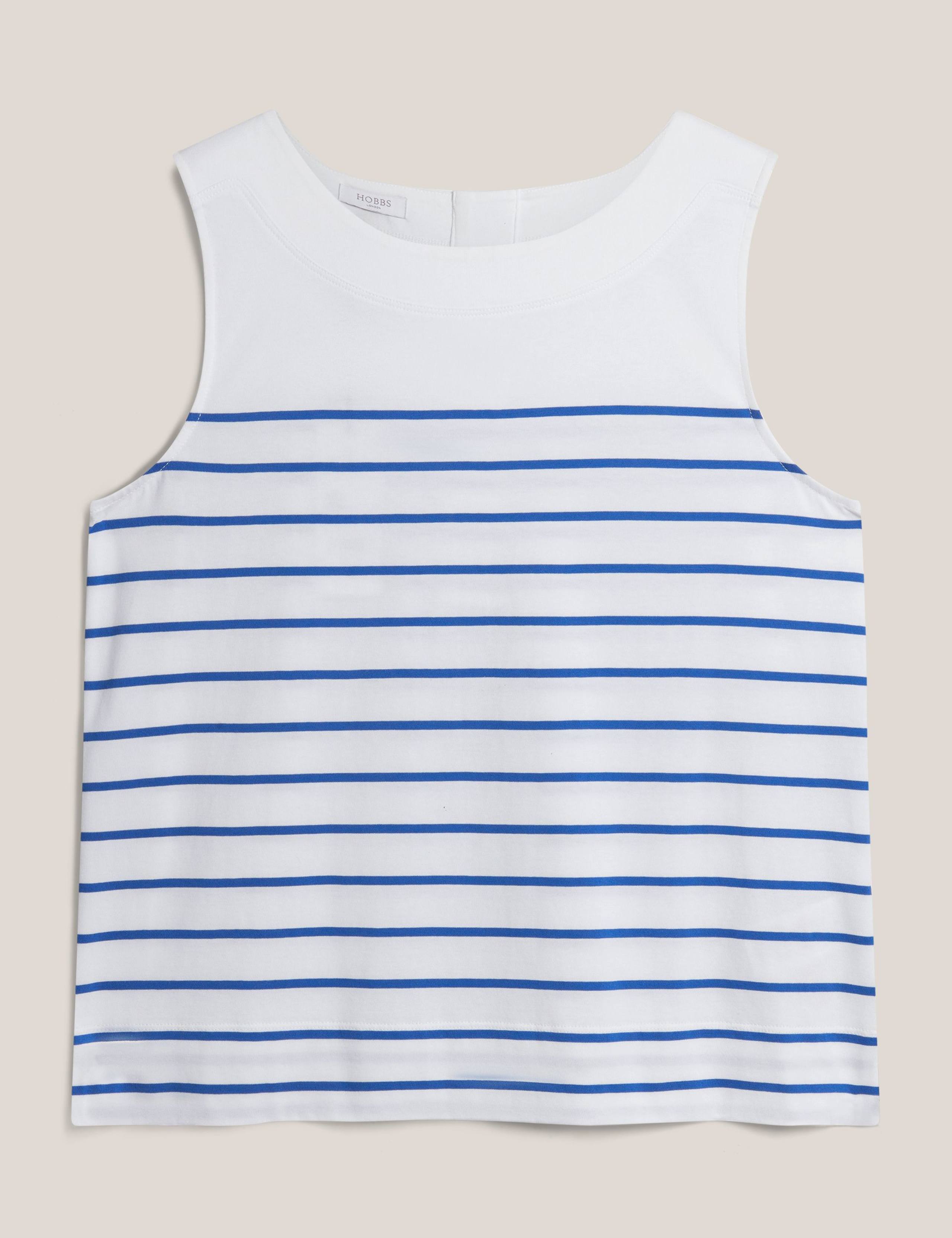 Pure Cotton Striped Button Detail Top 2 of 5