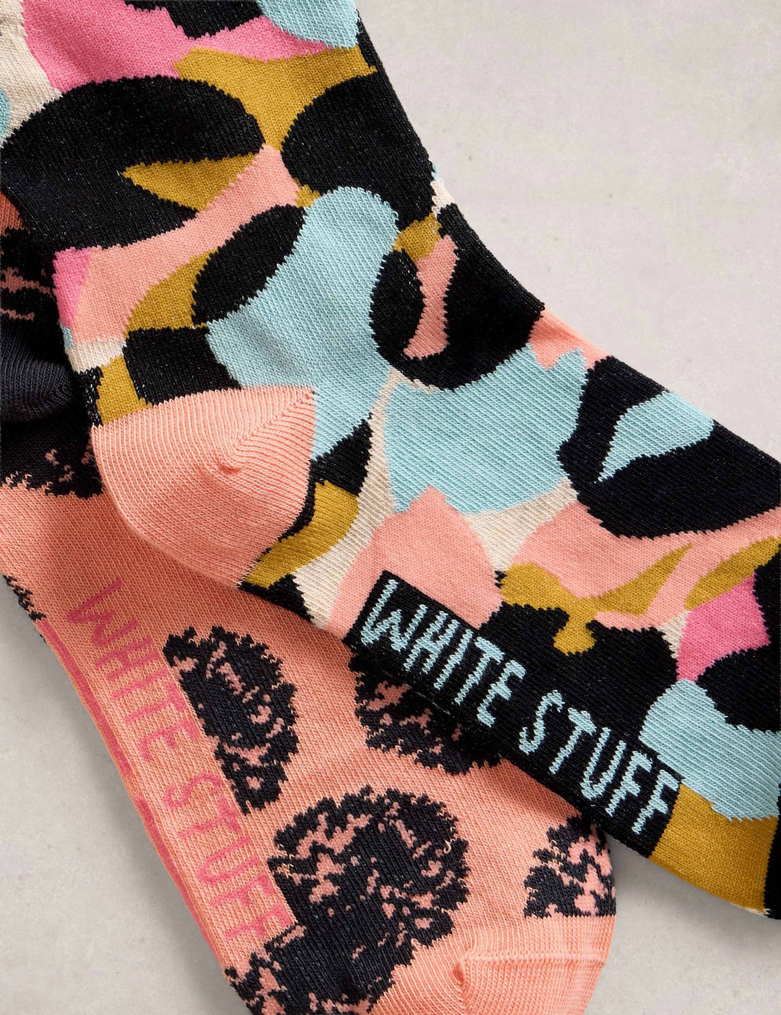 2 Pack Cotton Rich Spot Ankle High Socks 2 of 2