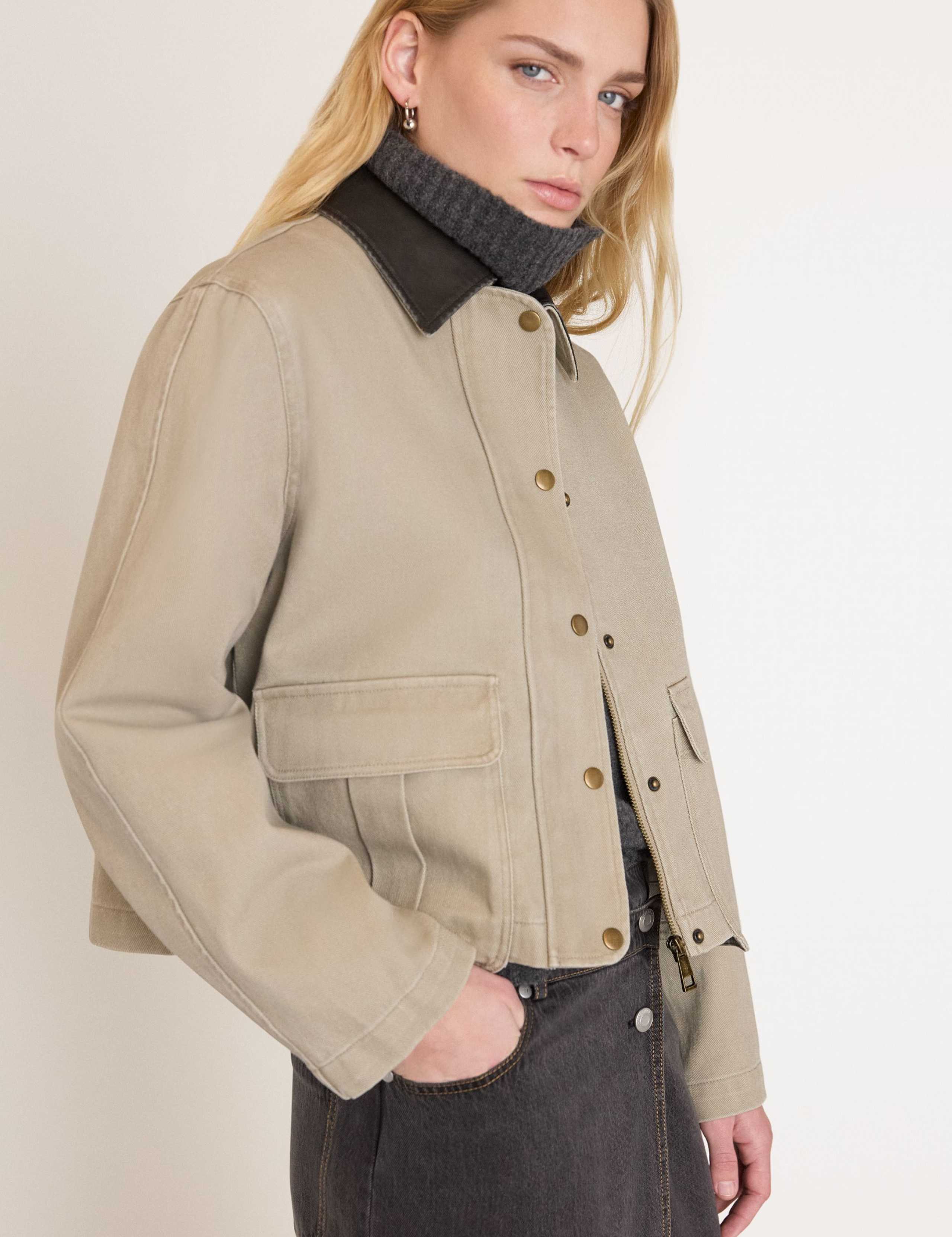 Pure Cotton Collared Utility Jacket 4 of 4