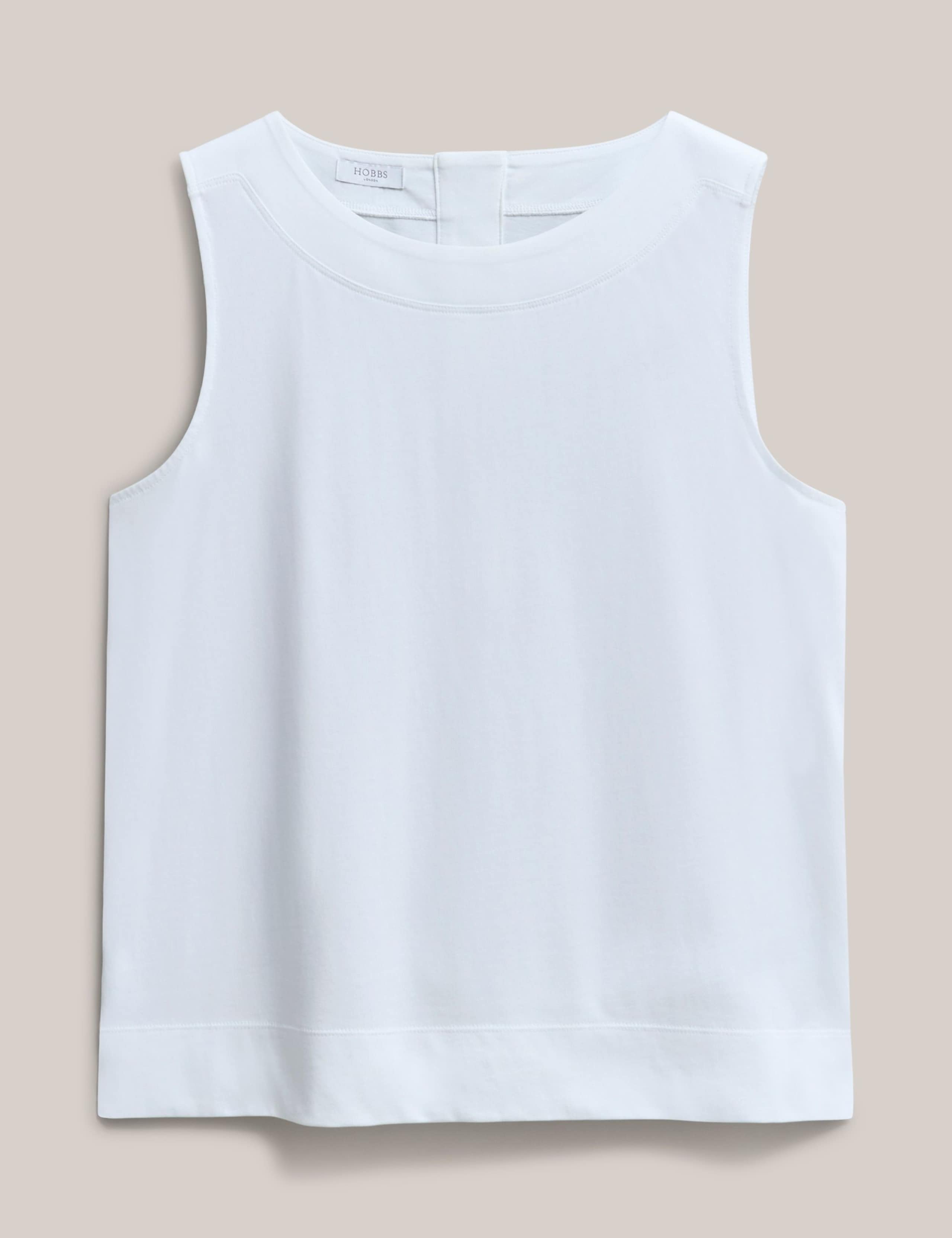 Pure Cotton Button Detail Vest Top 2 of 5