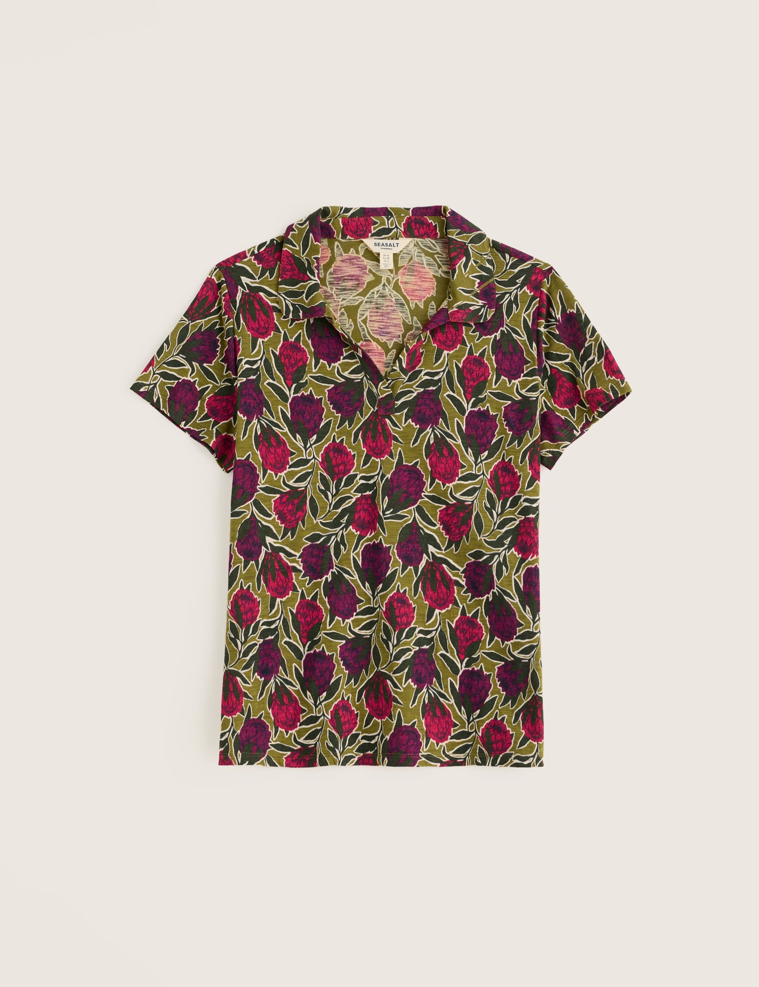 Pure Cotton Floral Collared Top 2 of 5