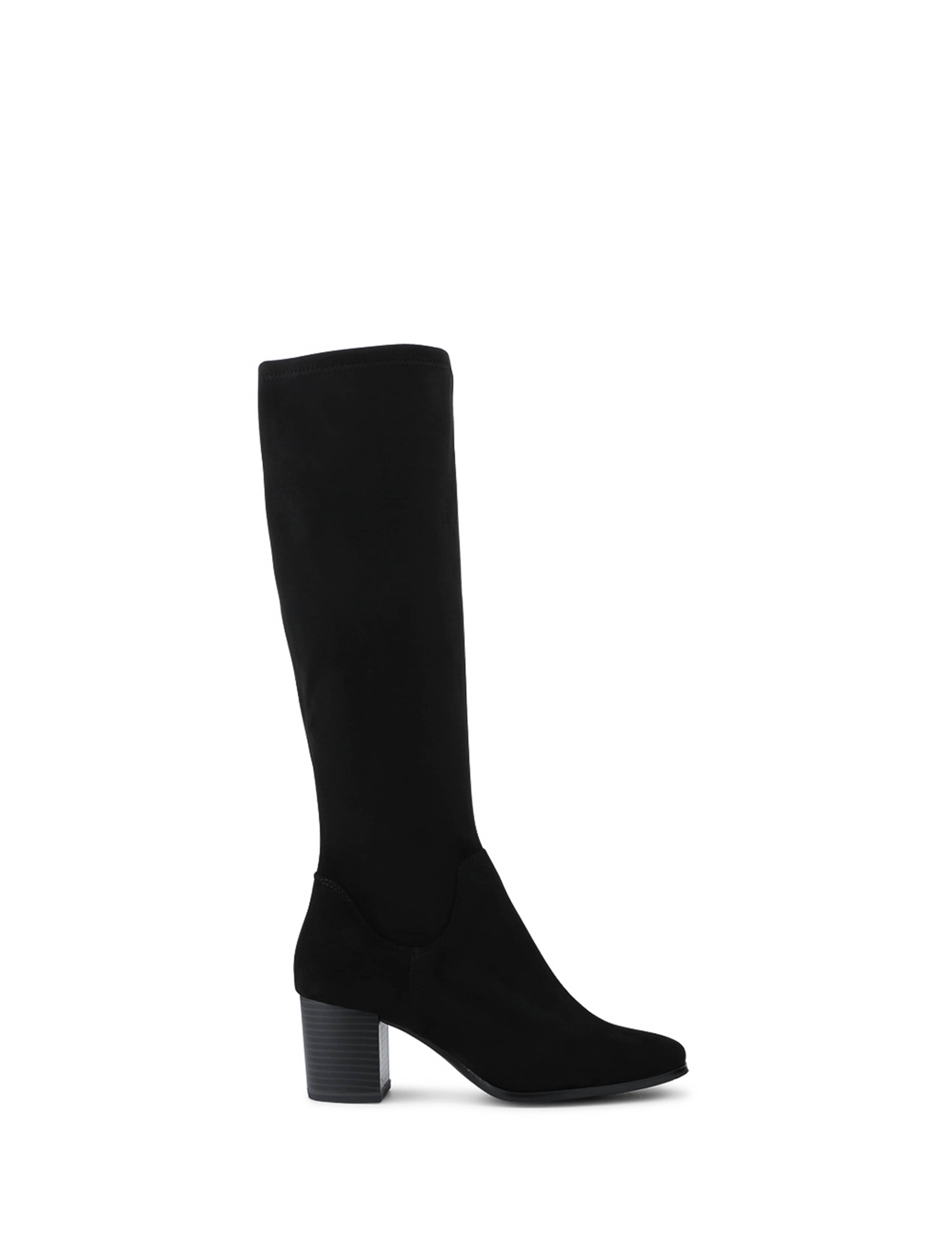 Cushioned Zip Up Block Heel Knee High Boots 2 of 6