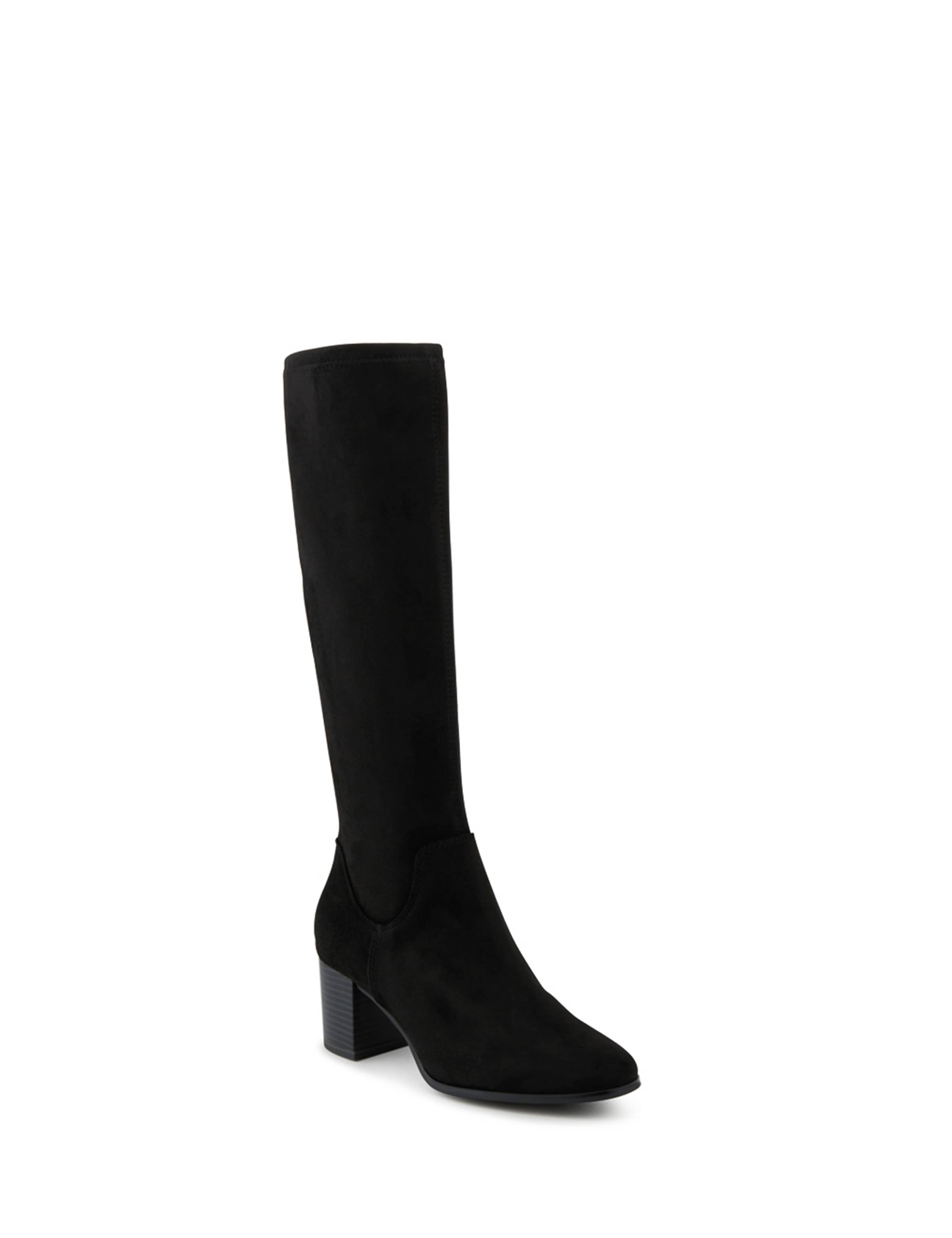 Cushioned Zip Up Block Heel Knee High Boots 3 of 6