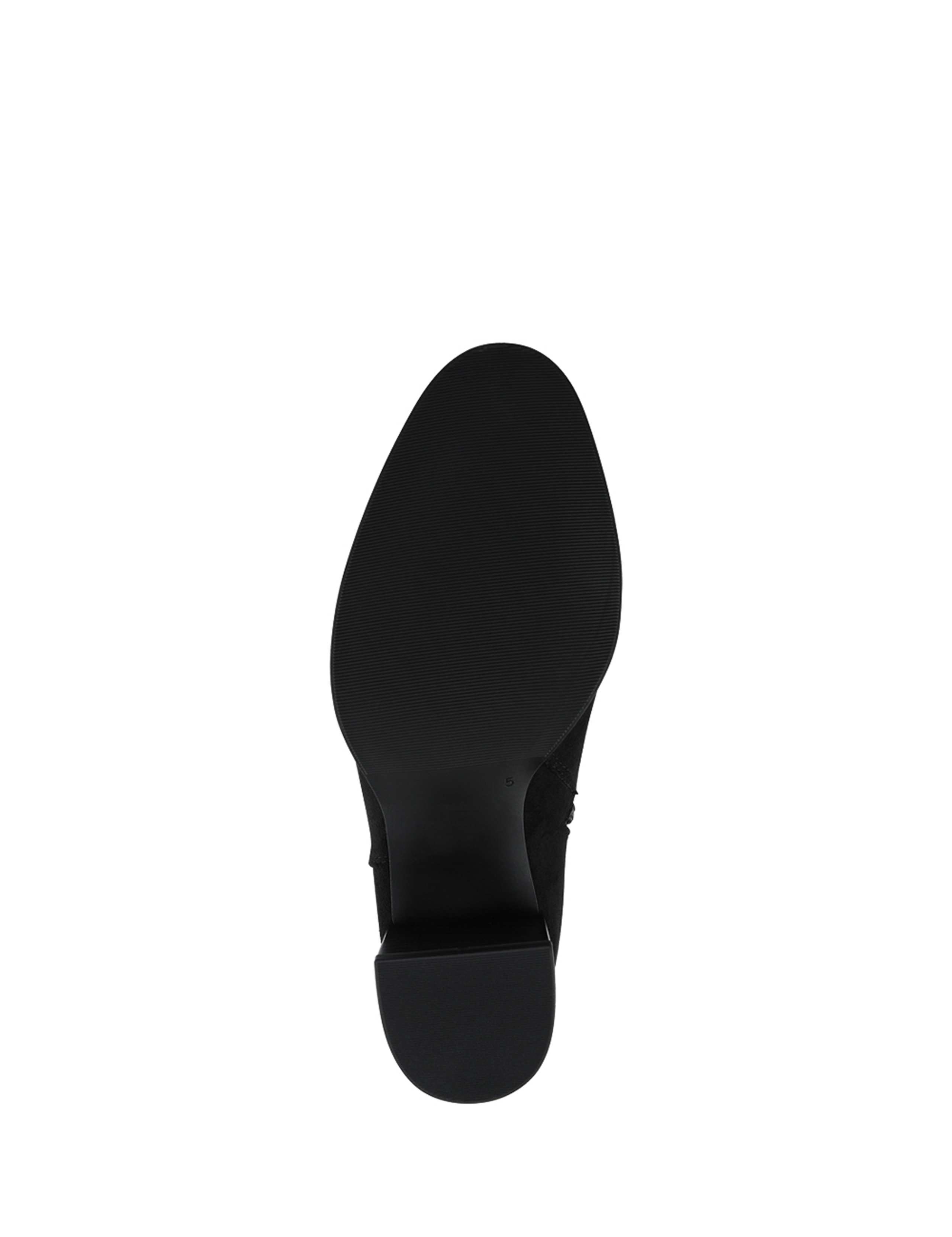 Cushioned Zip Up Block Heel Knee High Boots 5 of 6