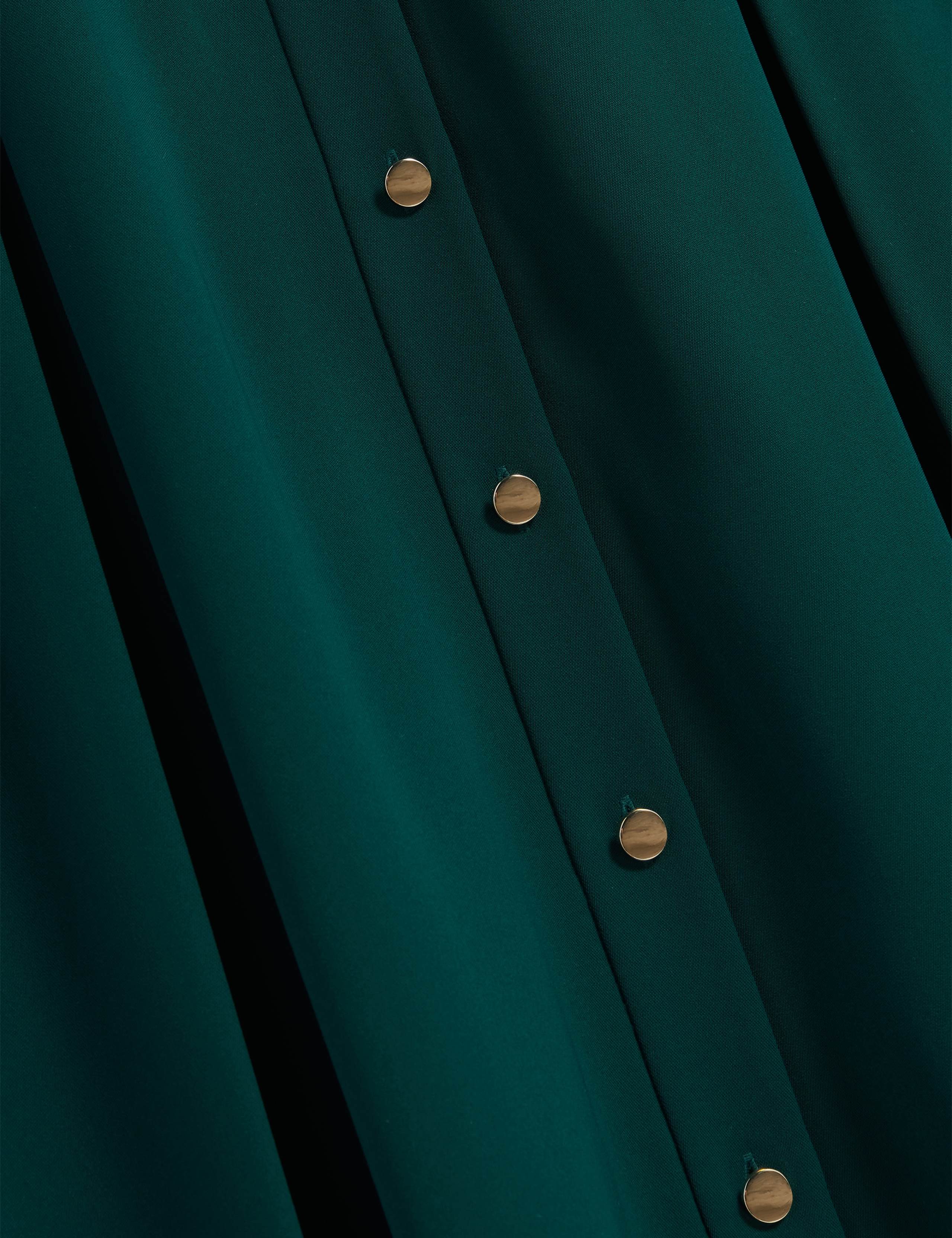 Collared Button Through Knee Length Skater Dress 5 of 7