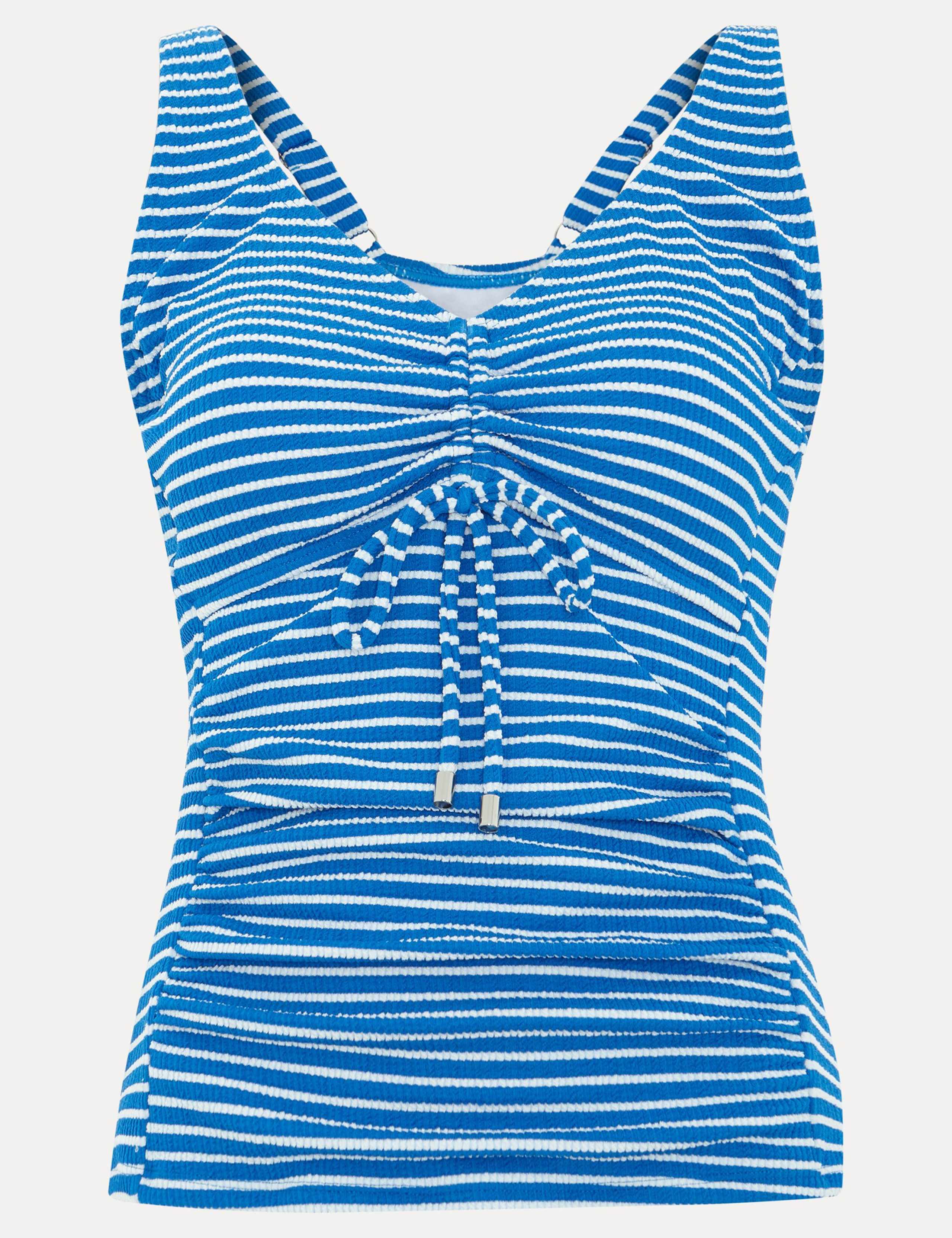 Striped V-Neck Tankini Top 2 of 7