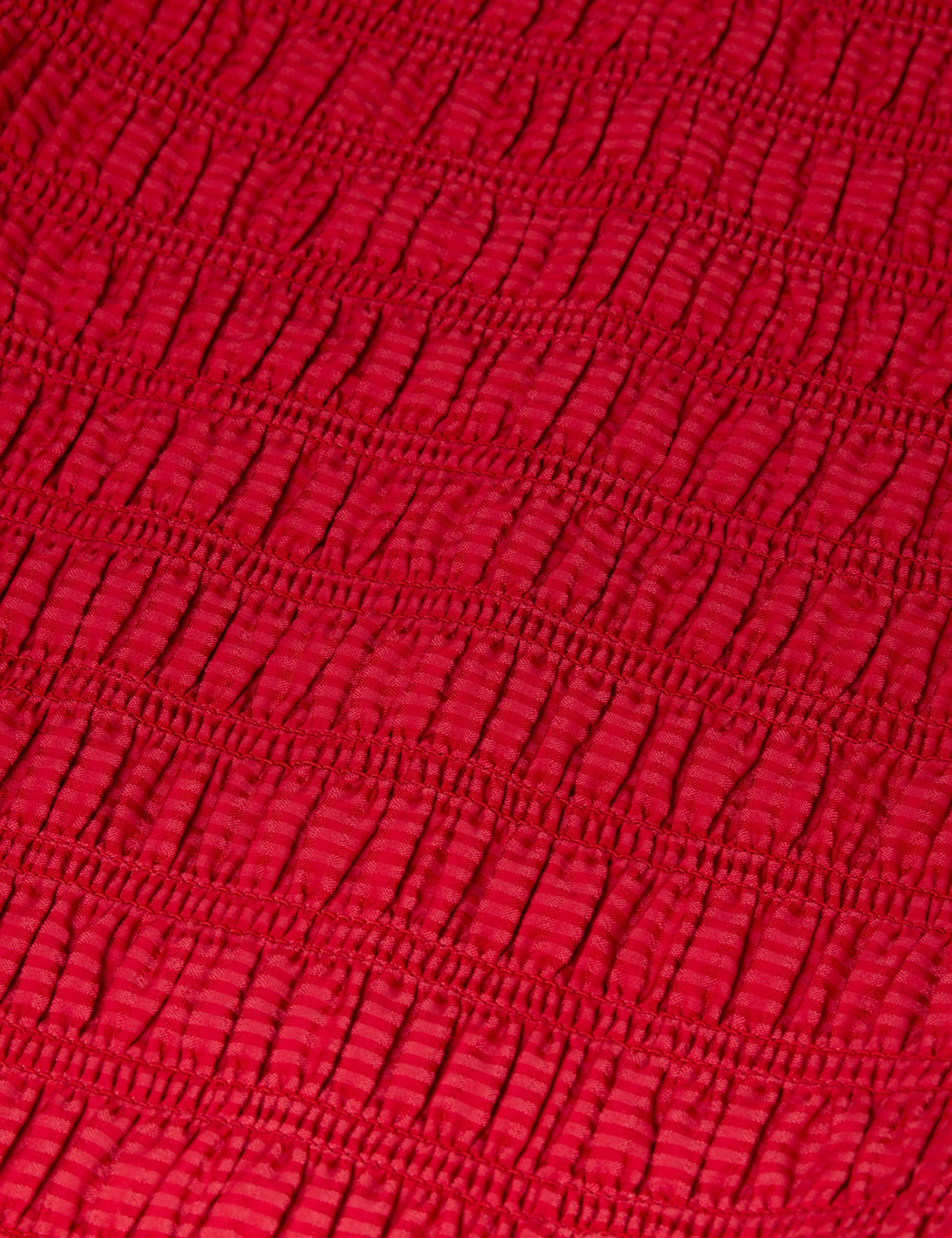 Round Neck Midi Shirred Dress with Cotton 6 of 6