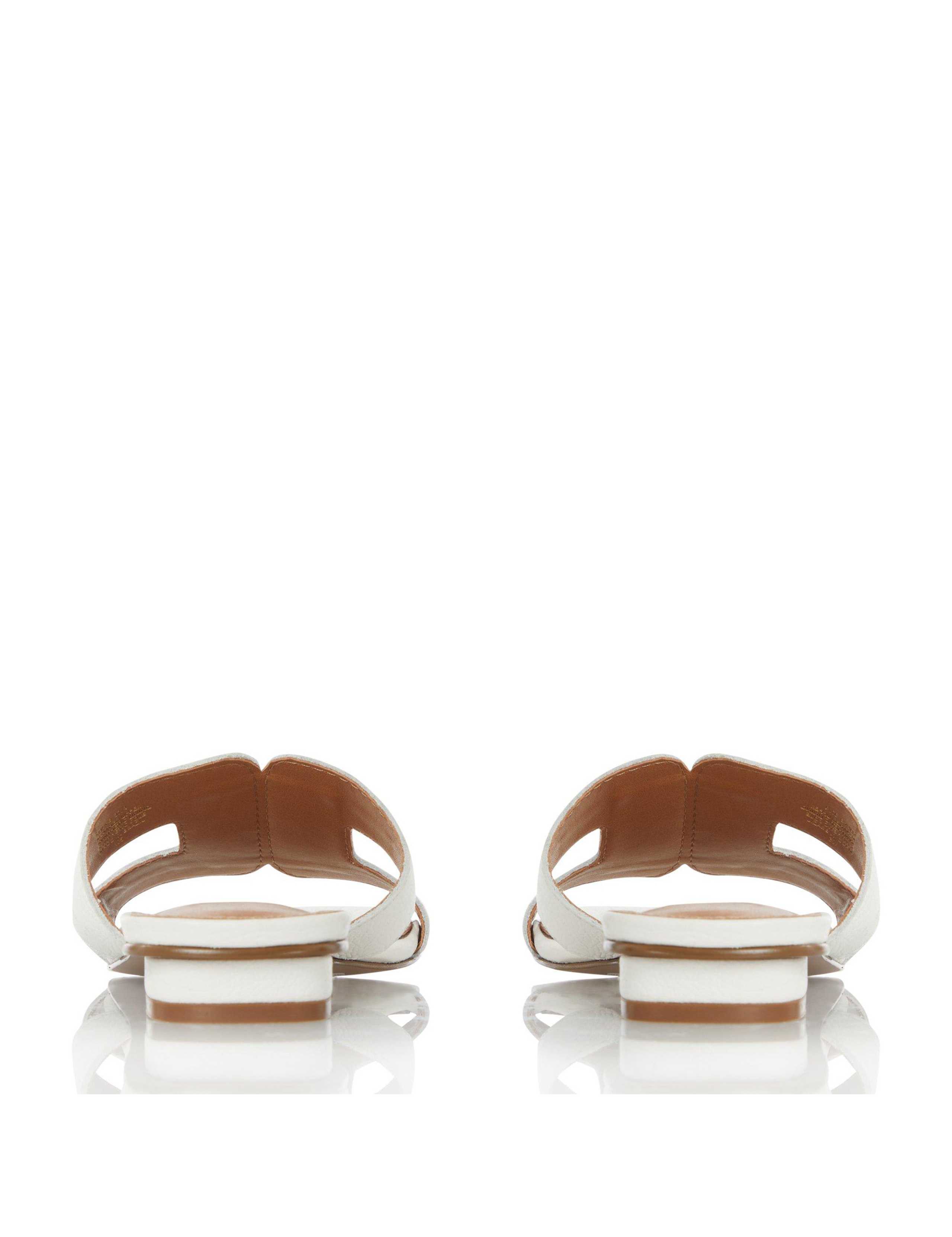 Leather Block Heel Sliders 5 of 5