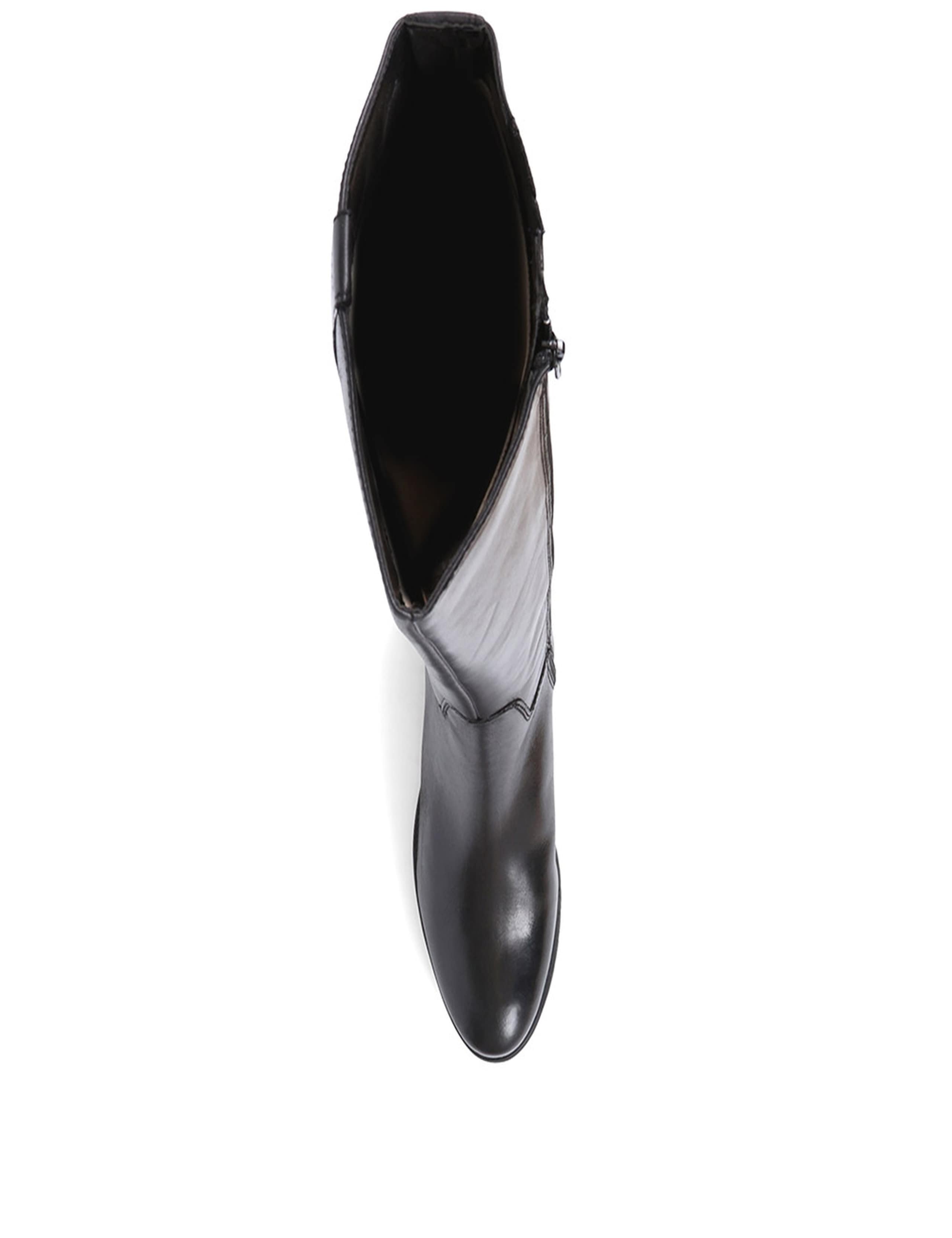 Leather Block Heel Riding Knee High Boots 4 of 5