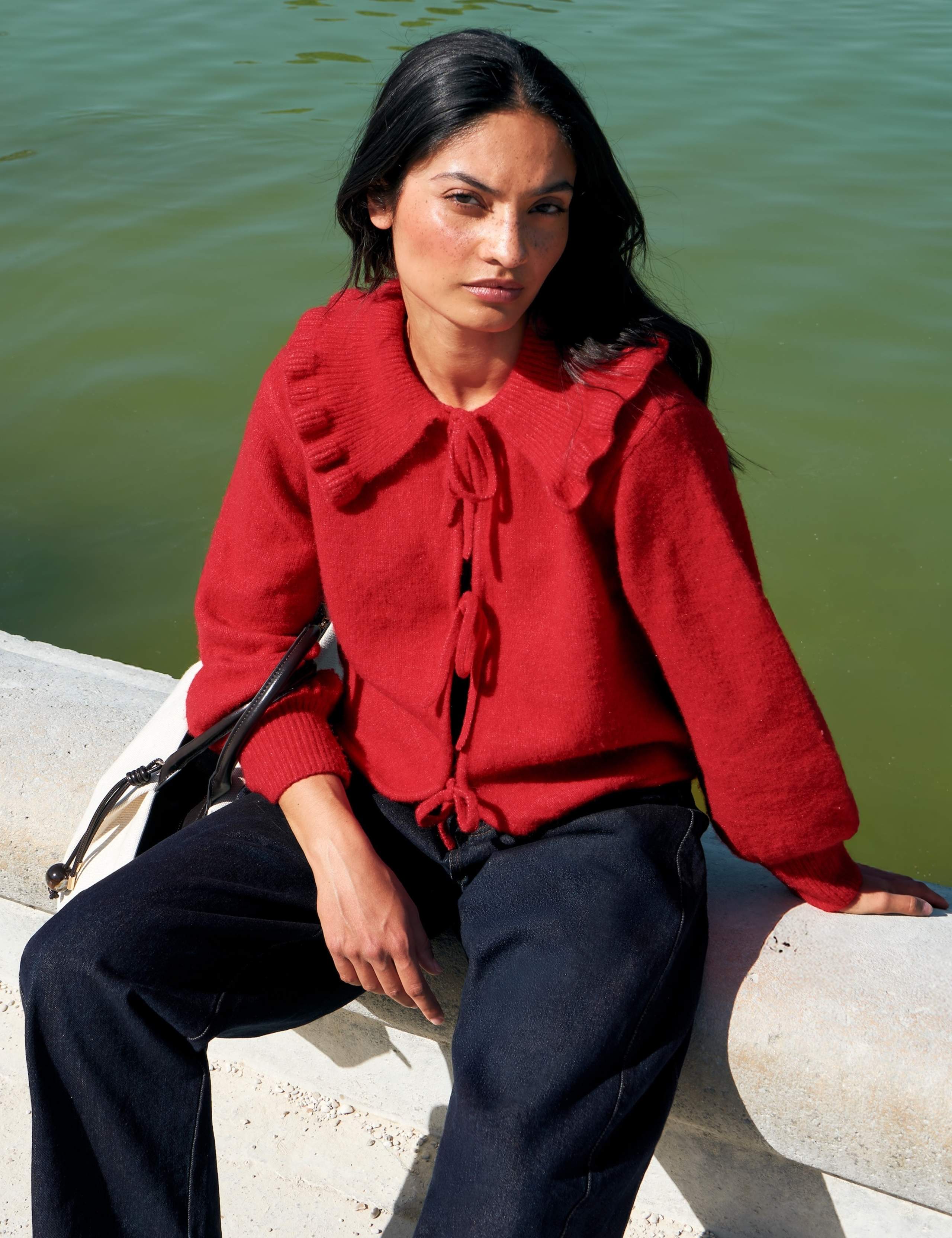 Wool Blend Collared Cardigan 5 of 7