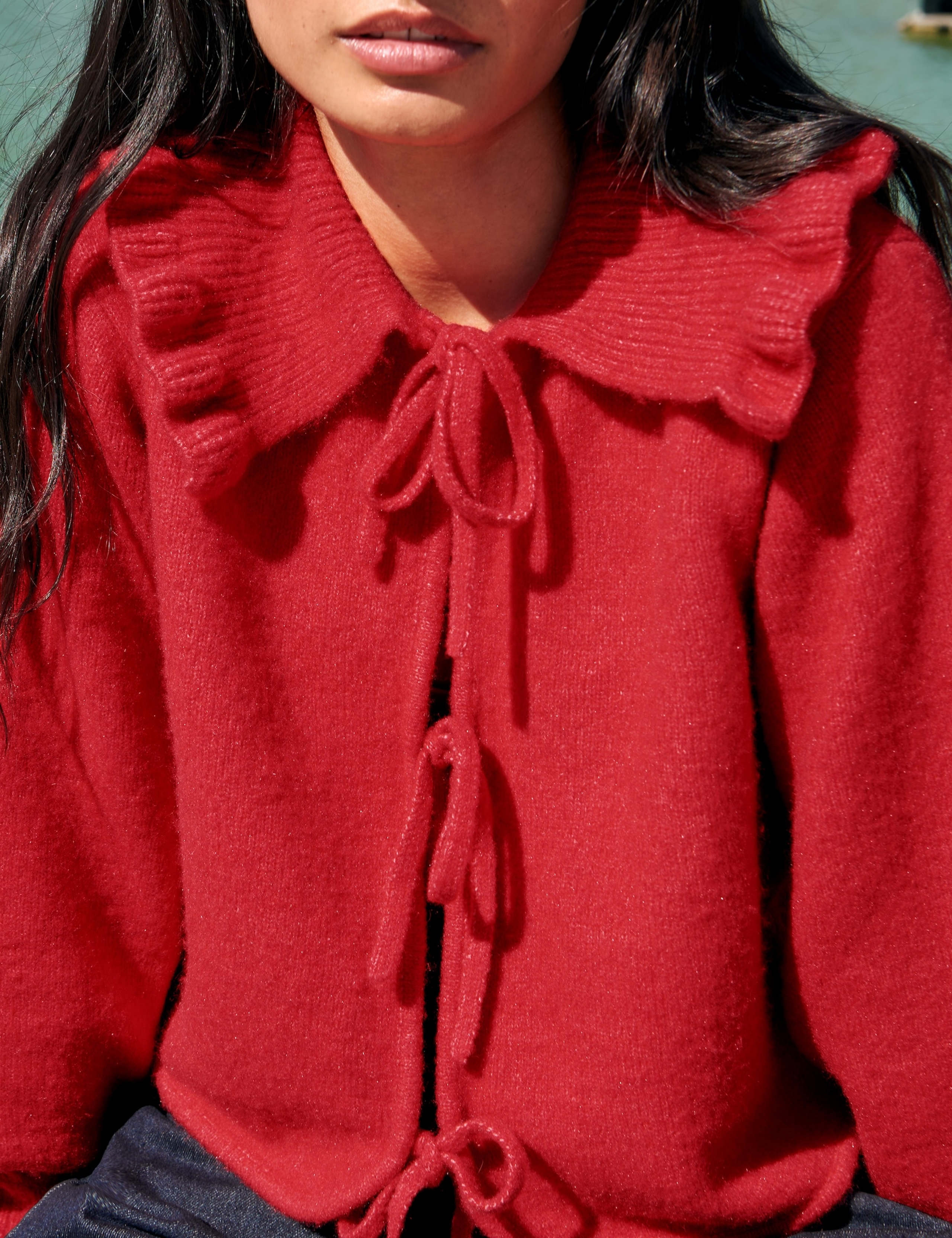 Wool Blend Collared Cardigan 6 of 7