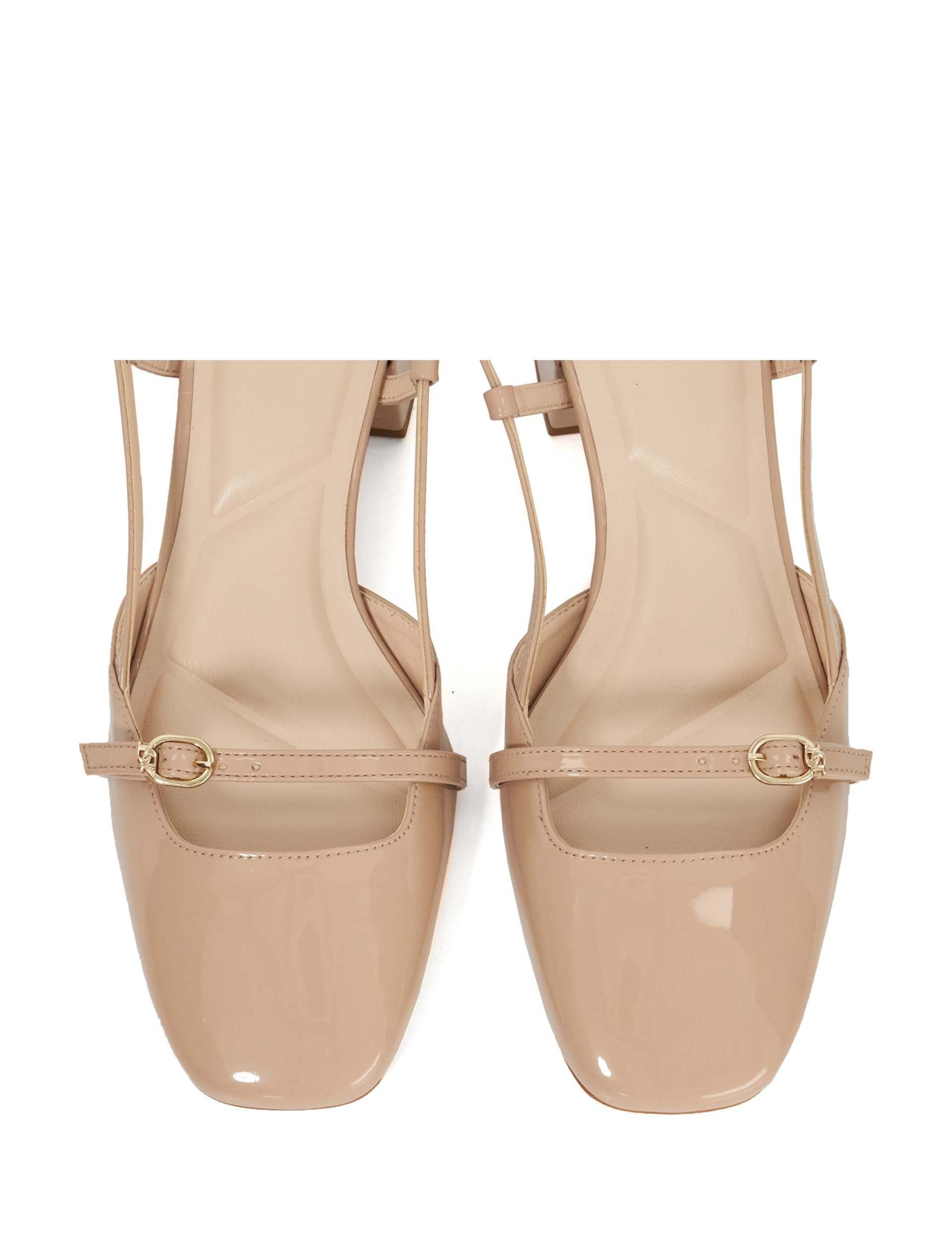 Patent Block Heel Slingback Shoes 6 of 6