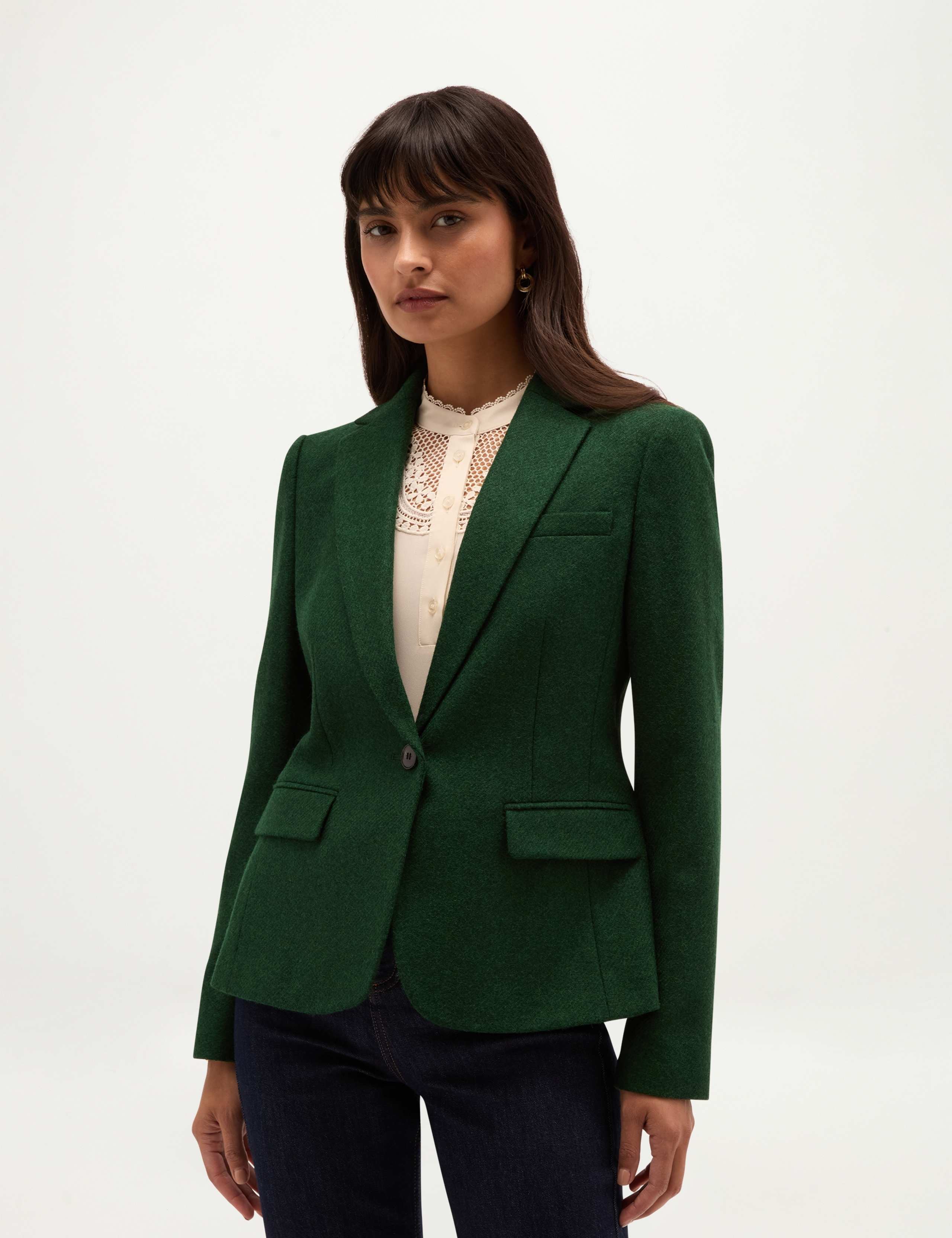 Pure Wool Single Breasted Blazer 1 of 7