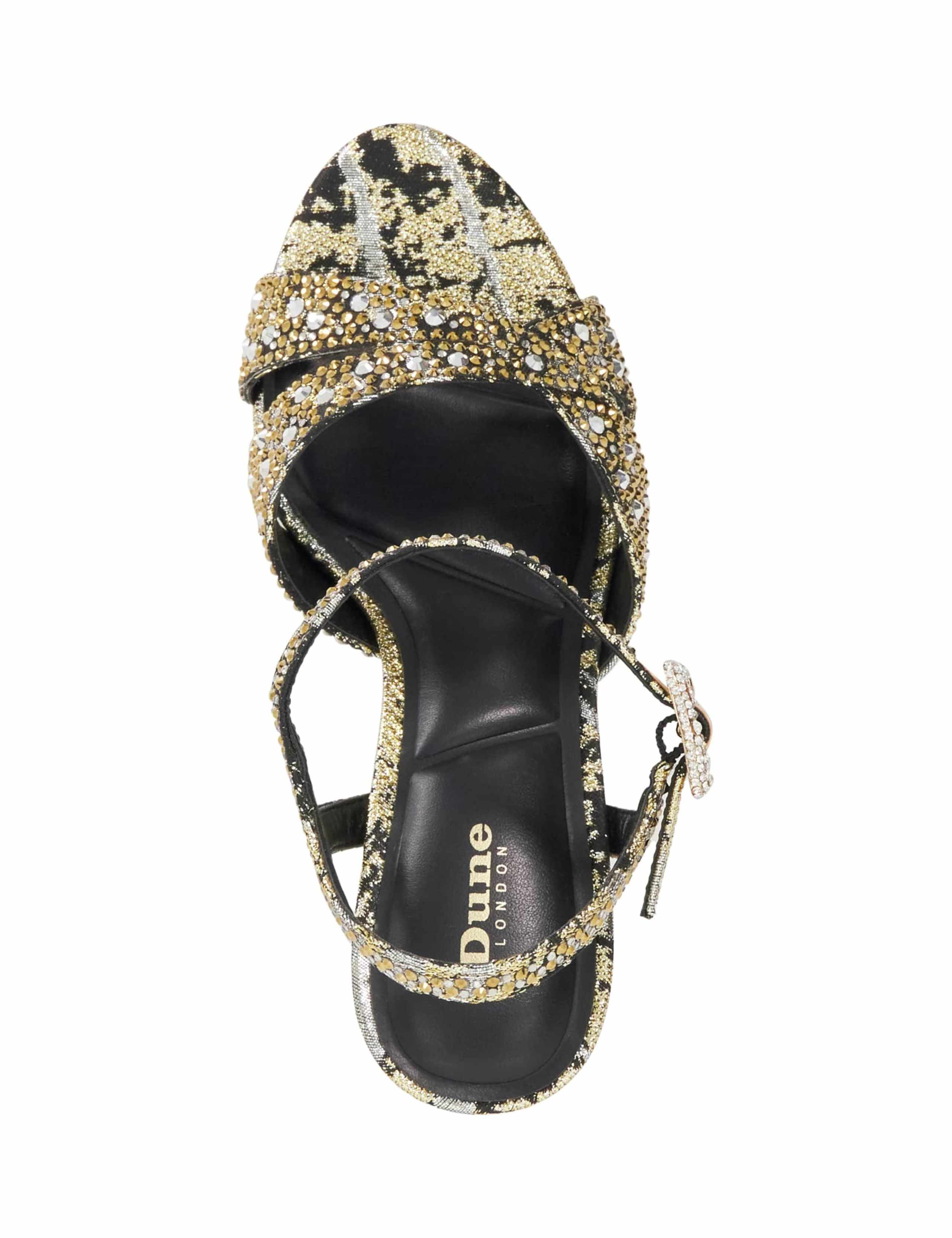 Satin Glitter Stiletto Heel Platform Sandals 2 of 5