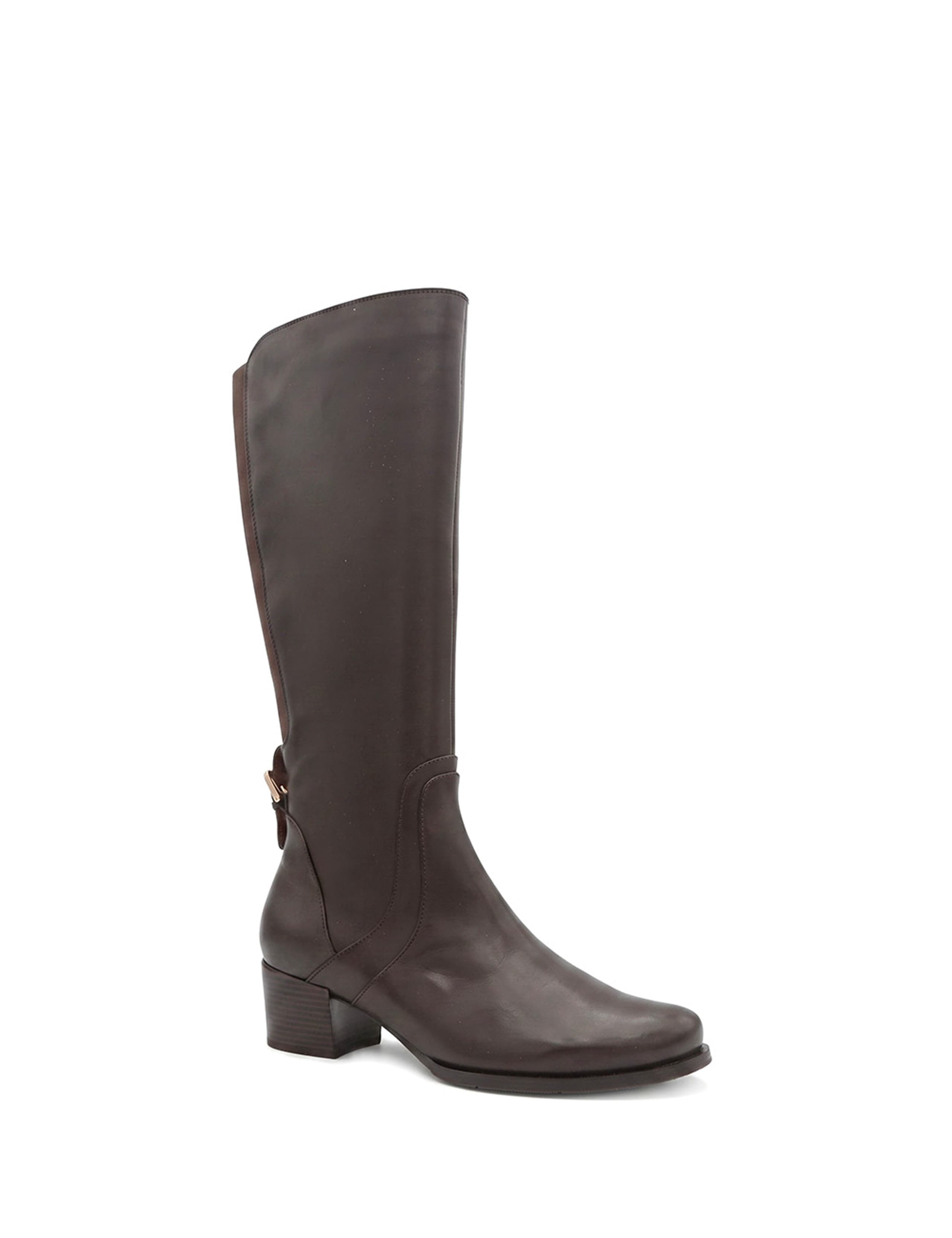 Dancer Leather Block Heel Calf-Length Boots 2 of 6
