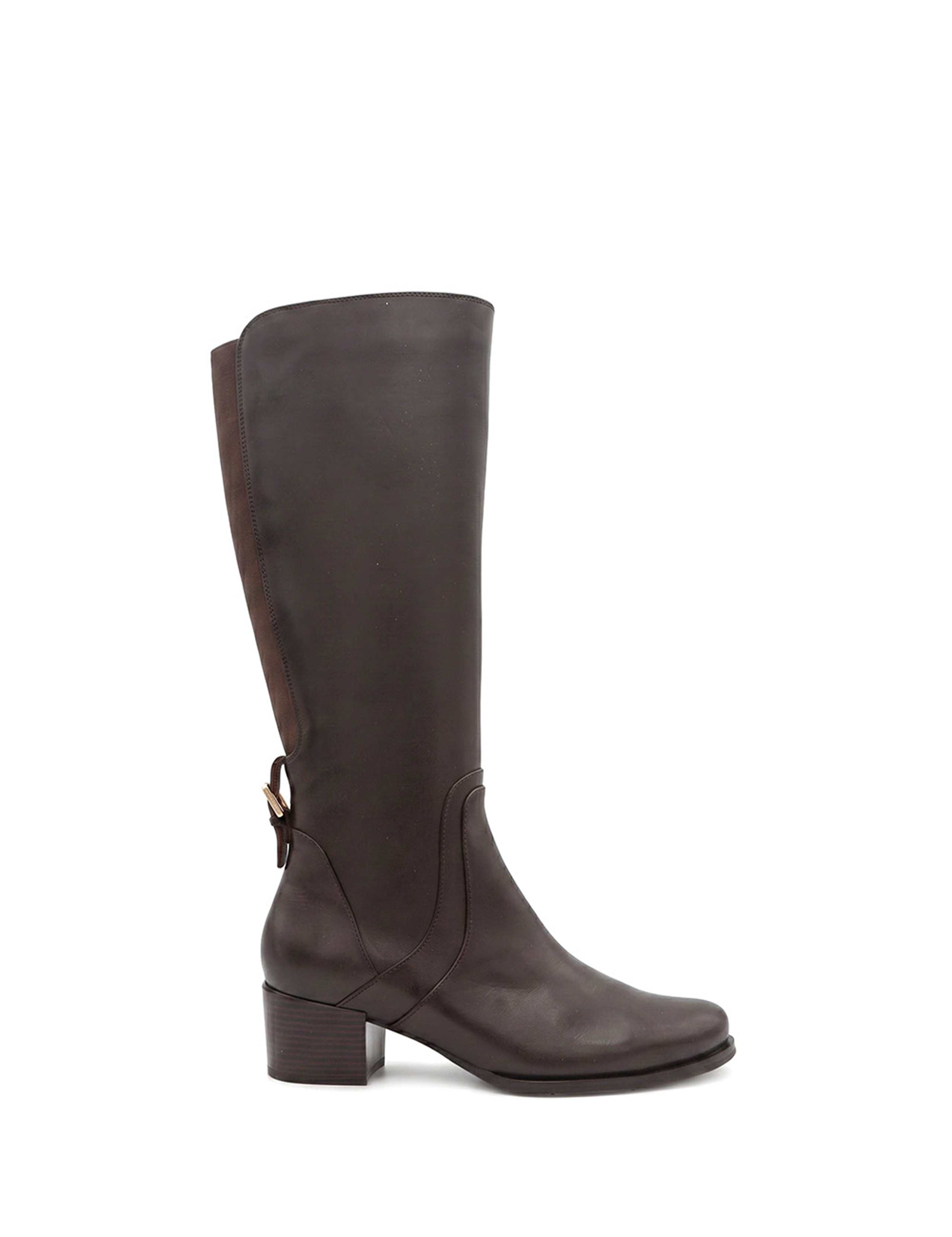 Dancer Leather Block Heel Calf-Length Boots 3 of 6