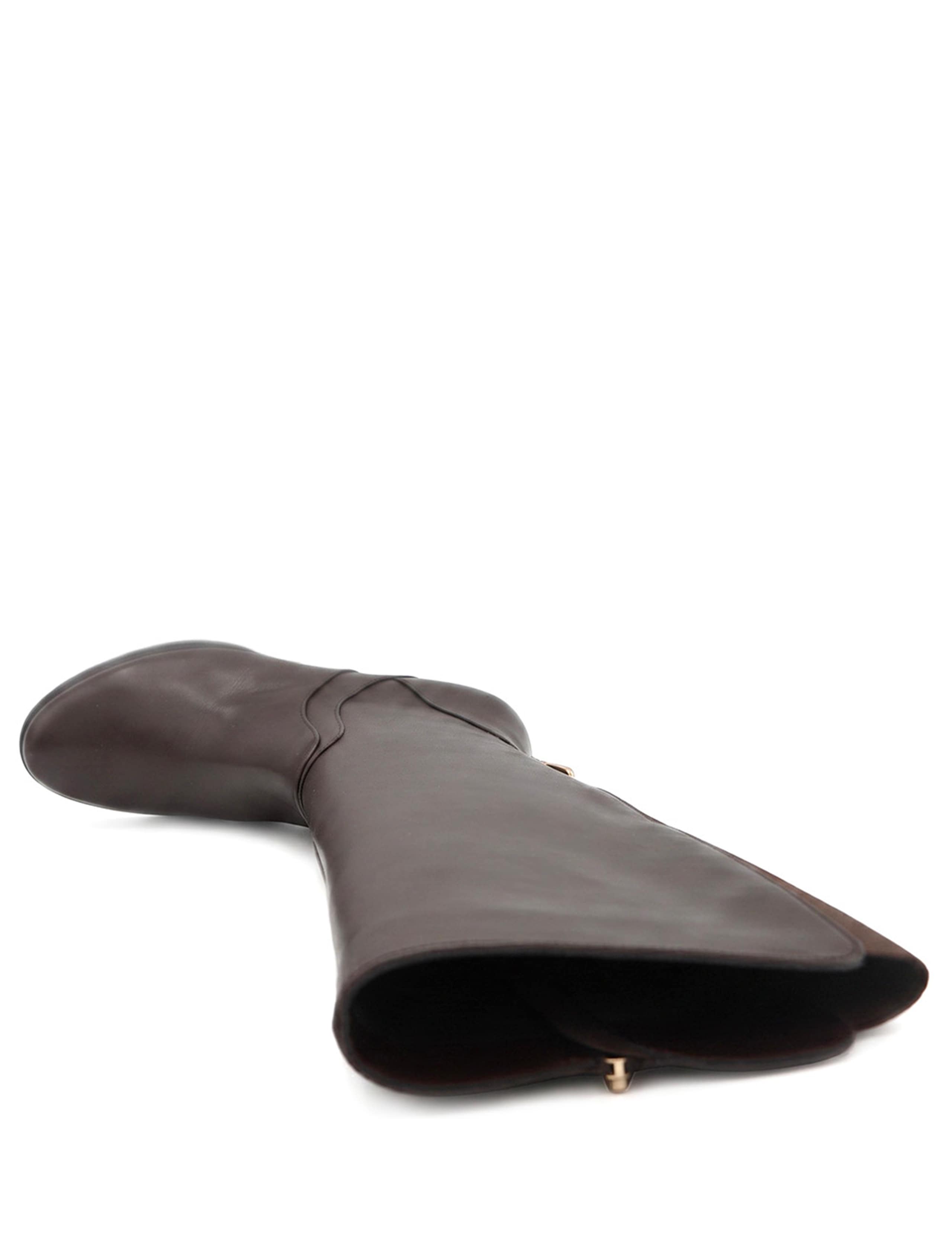 Dancer Leather Block Heel Calf-Length Boots 4 of 6