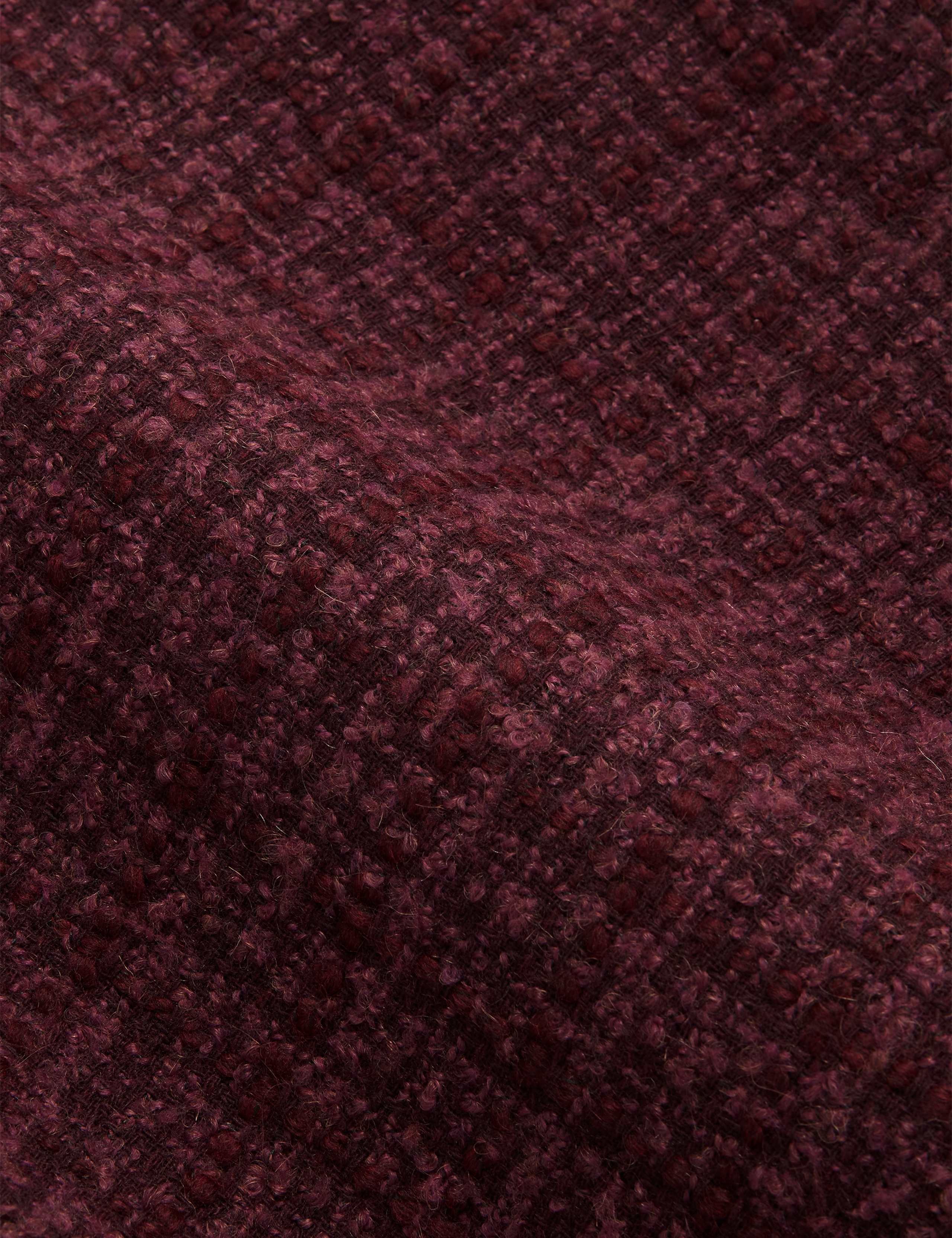 Tweed Textured Collarless Short Jacket with Wool 7 of 8