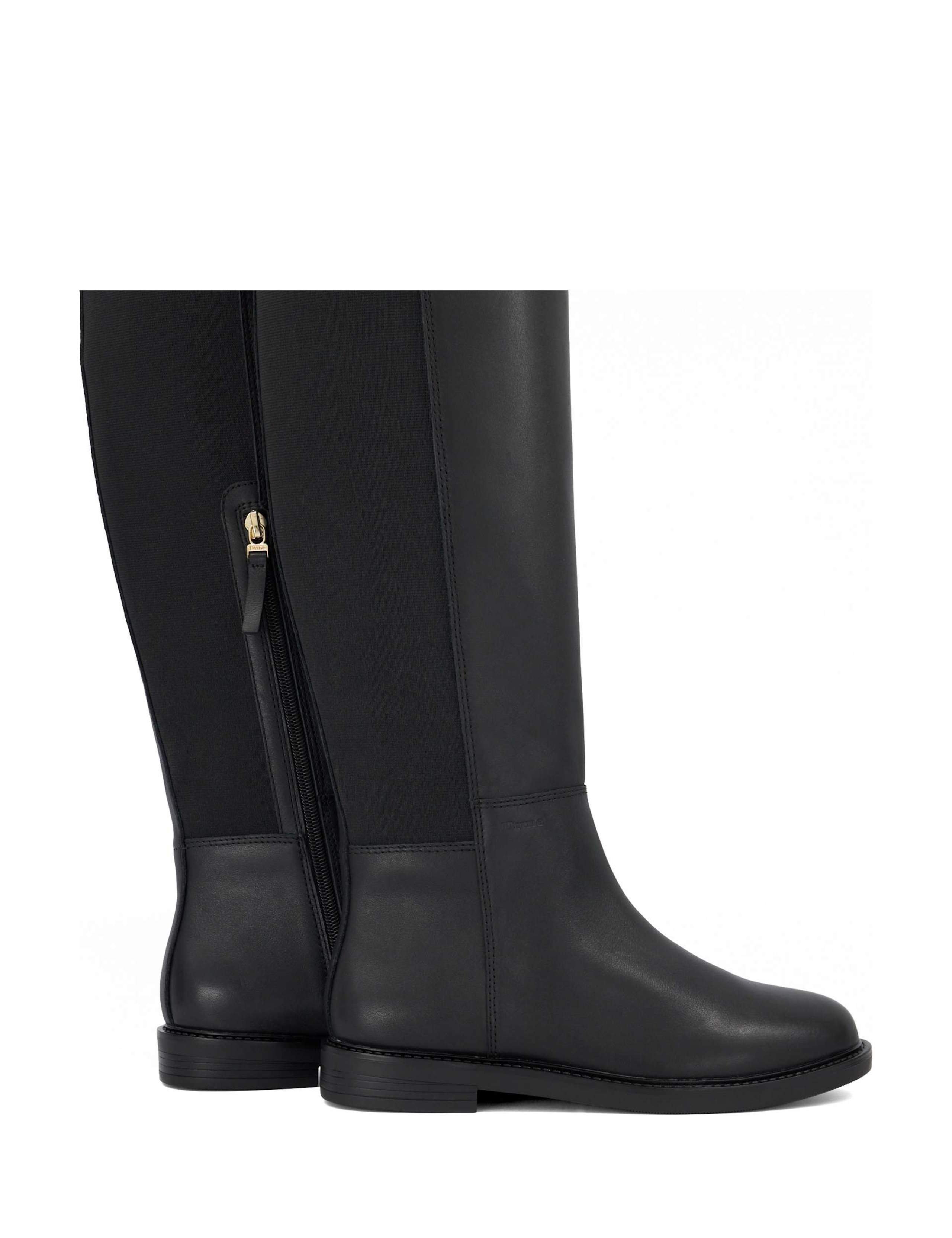 Tallo Leather Round Toe Knee High Boots 4 of 5
