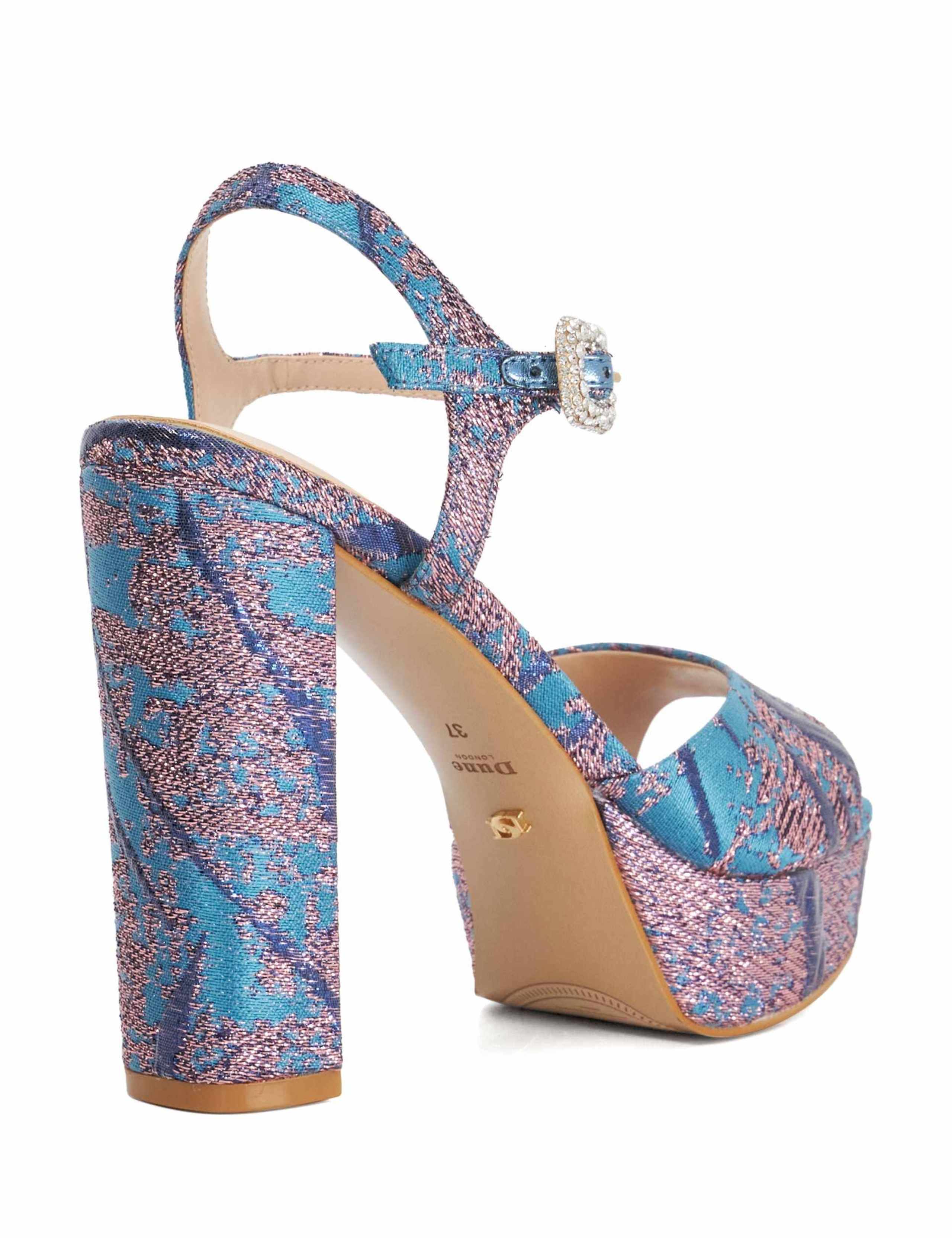 Glitter Platform Block Heel Open Toe Sandals 5 of 6