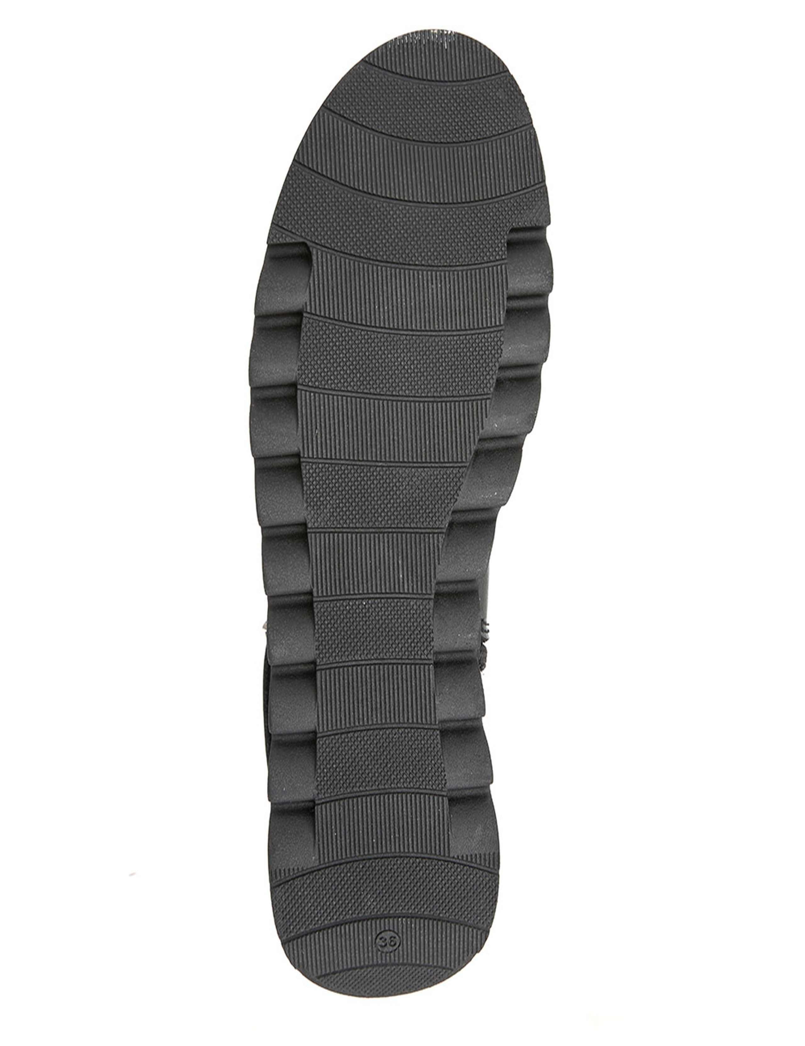Leather Buckle Wedge Knee High Boots 5 of 5
