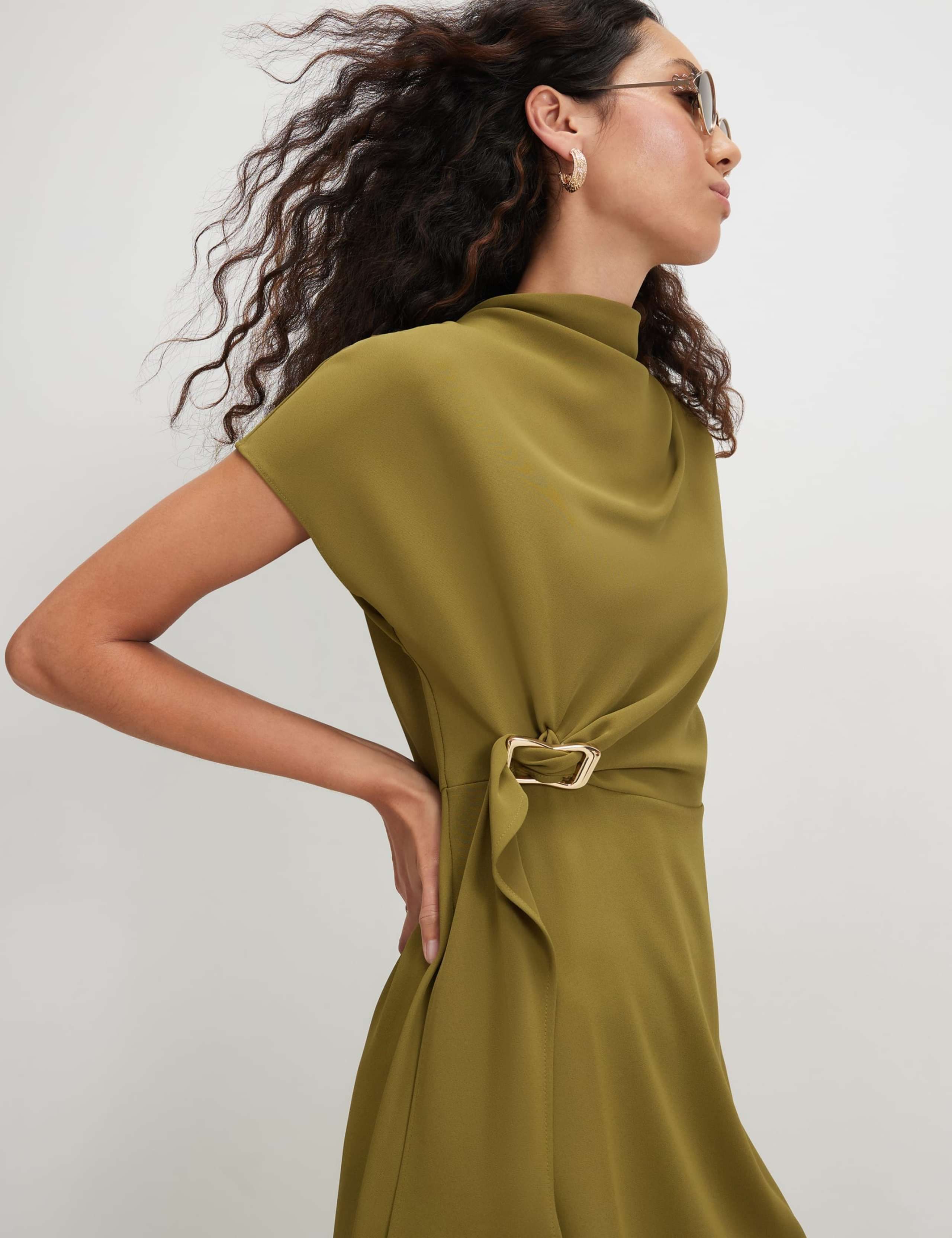 Crepe Mini Shift Dress 2 of 6
