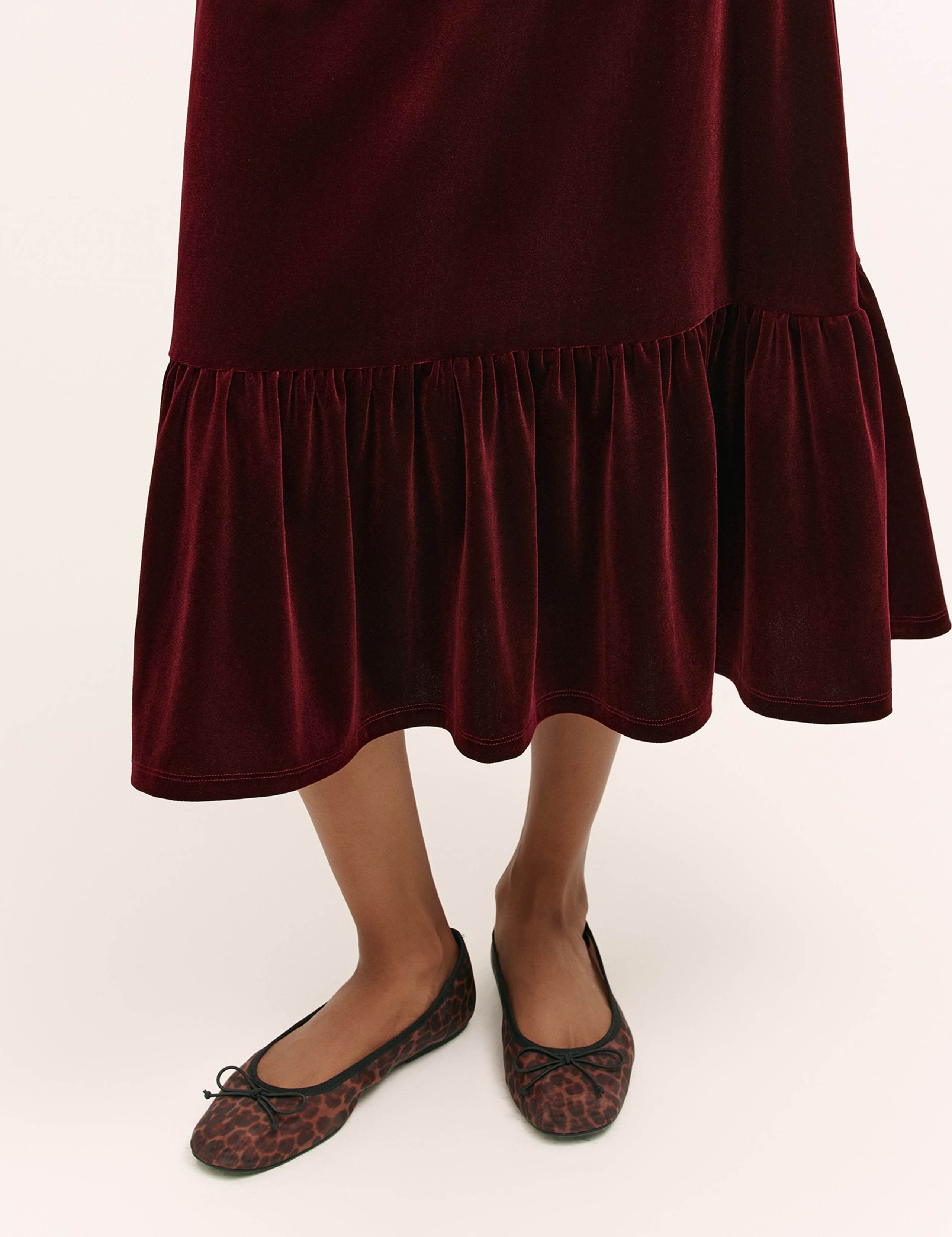Velvet Midi Tiered Skirt 5 of 5
