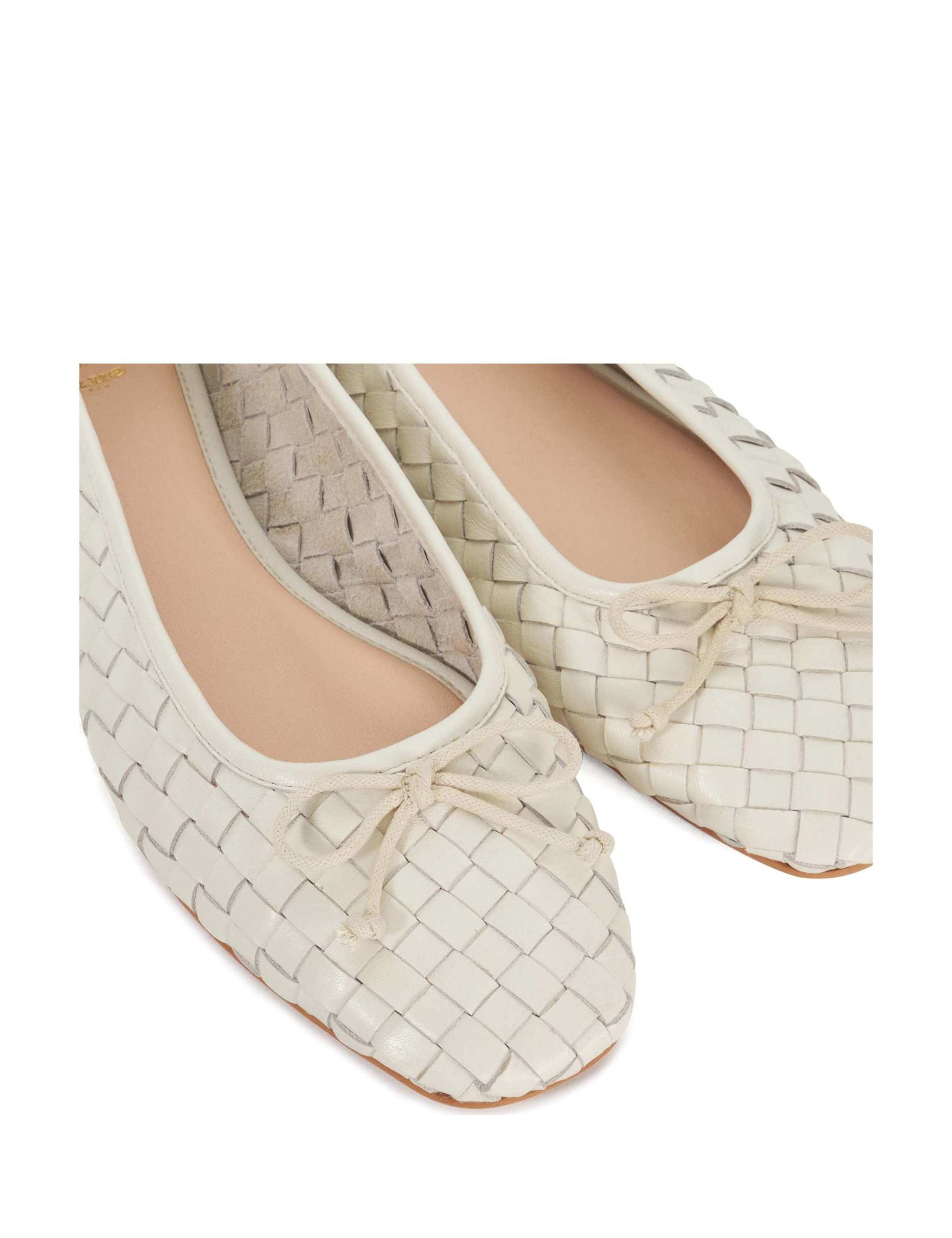 Leather Woven Ballet Pumps 6 of 6
