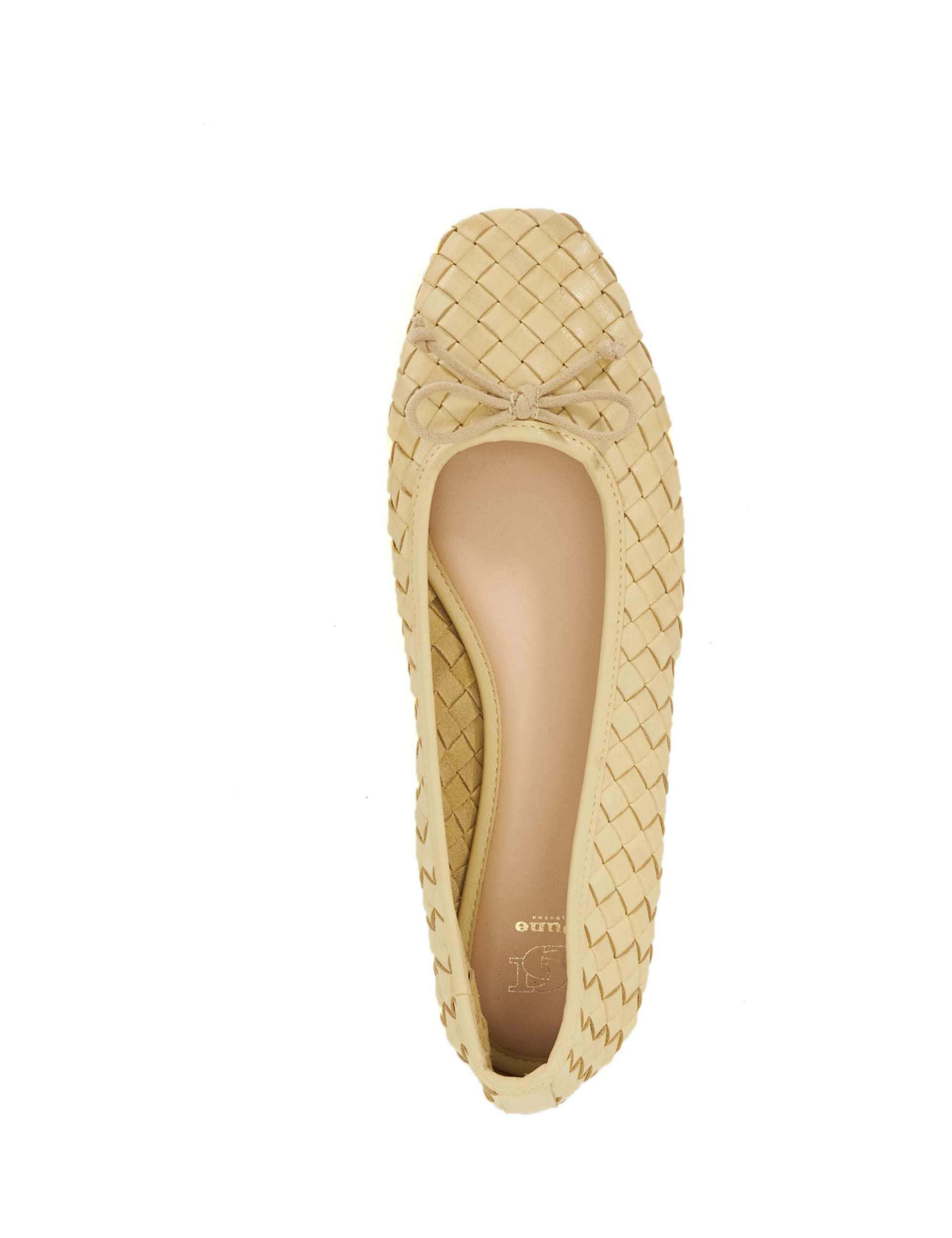 Leather Woven Ballet Pumps 2 of 5