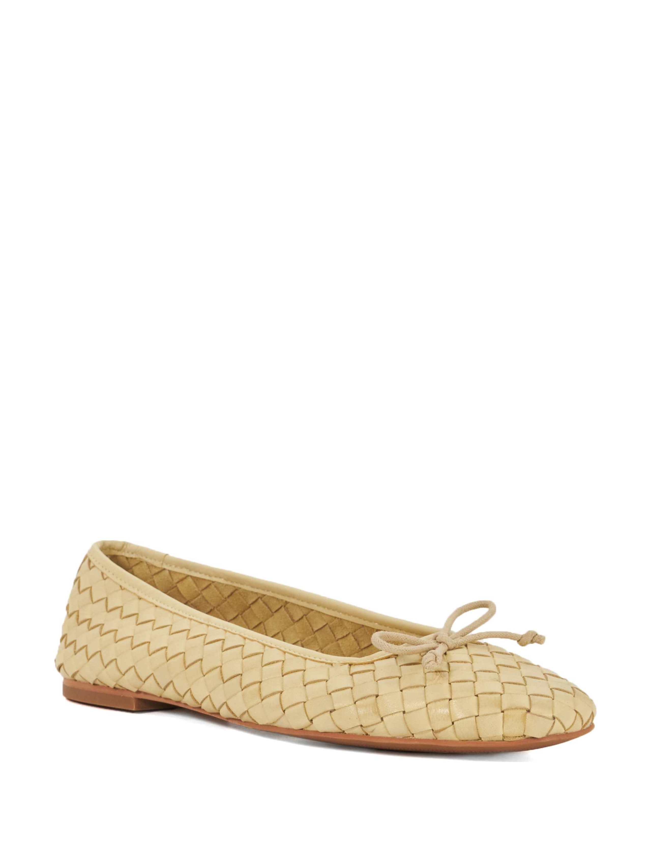 Leather Woven Ballet Pumps 3 of 5