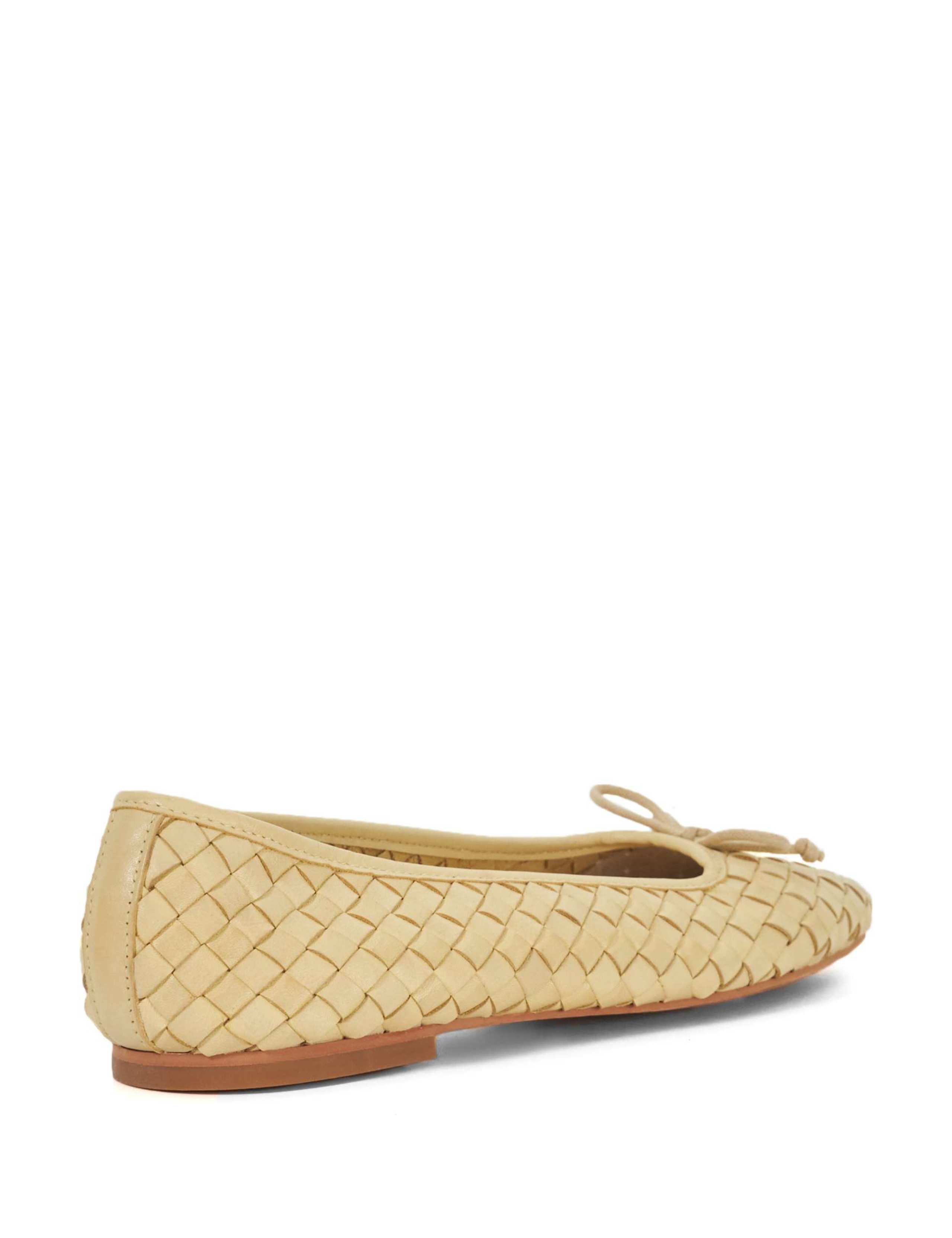 Leather Woven Ballet Pumps 4 of 5