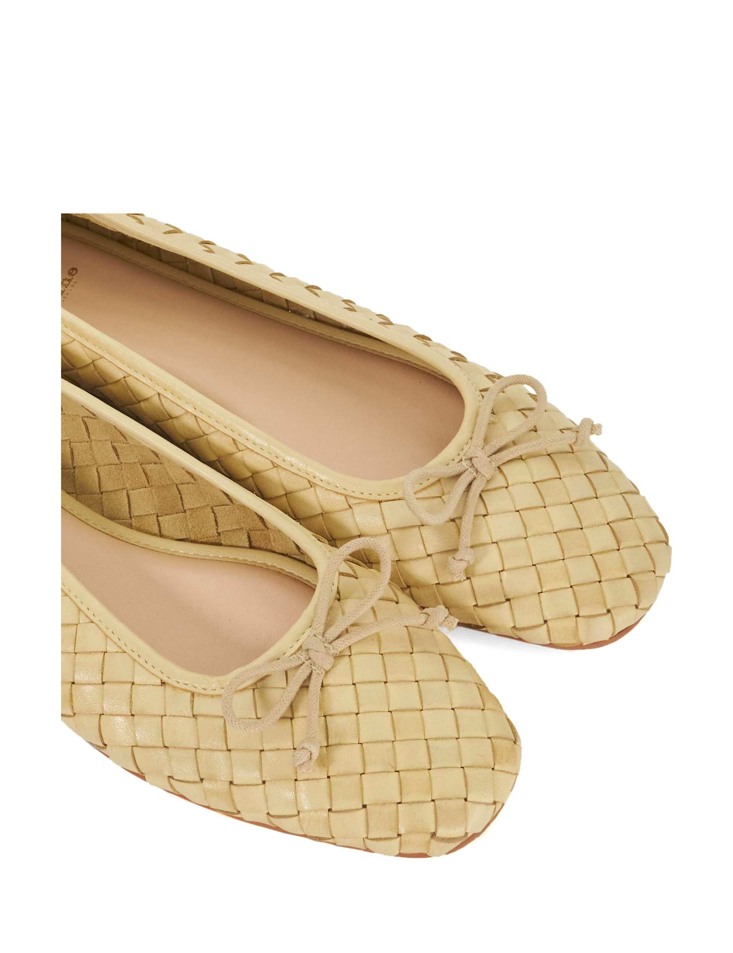 Leather Woven Ballet Pumps 5 of 5