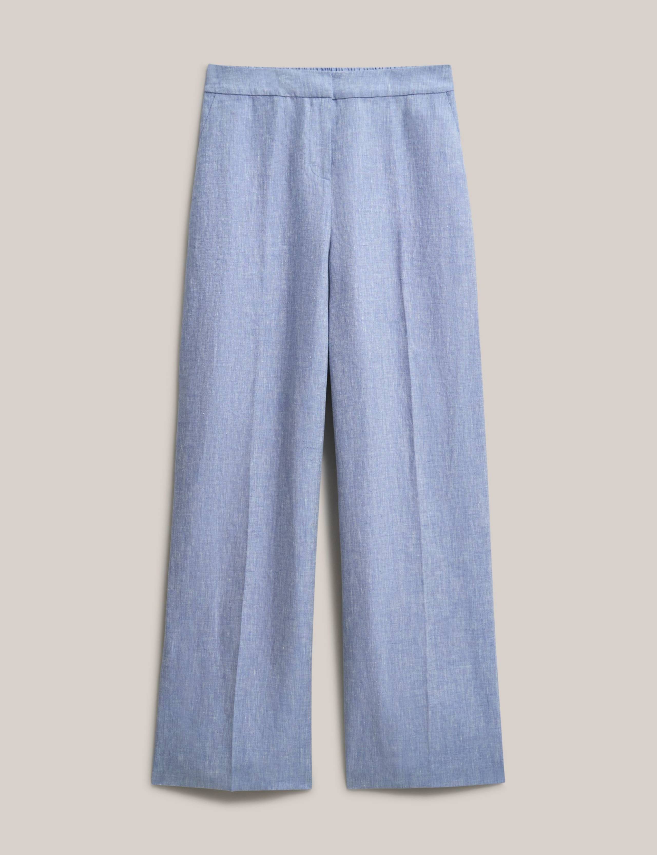 Pure Linen Wide Leg Trousers 2 of 5