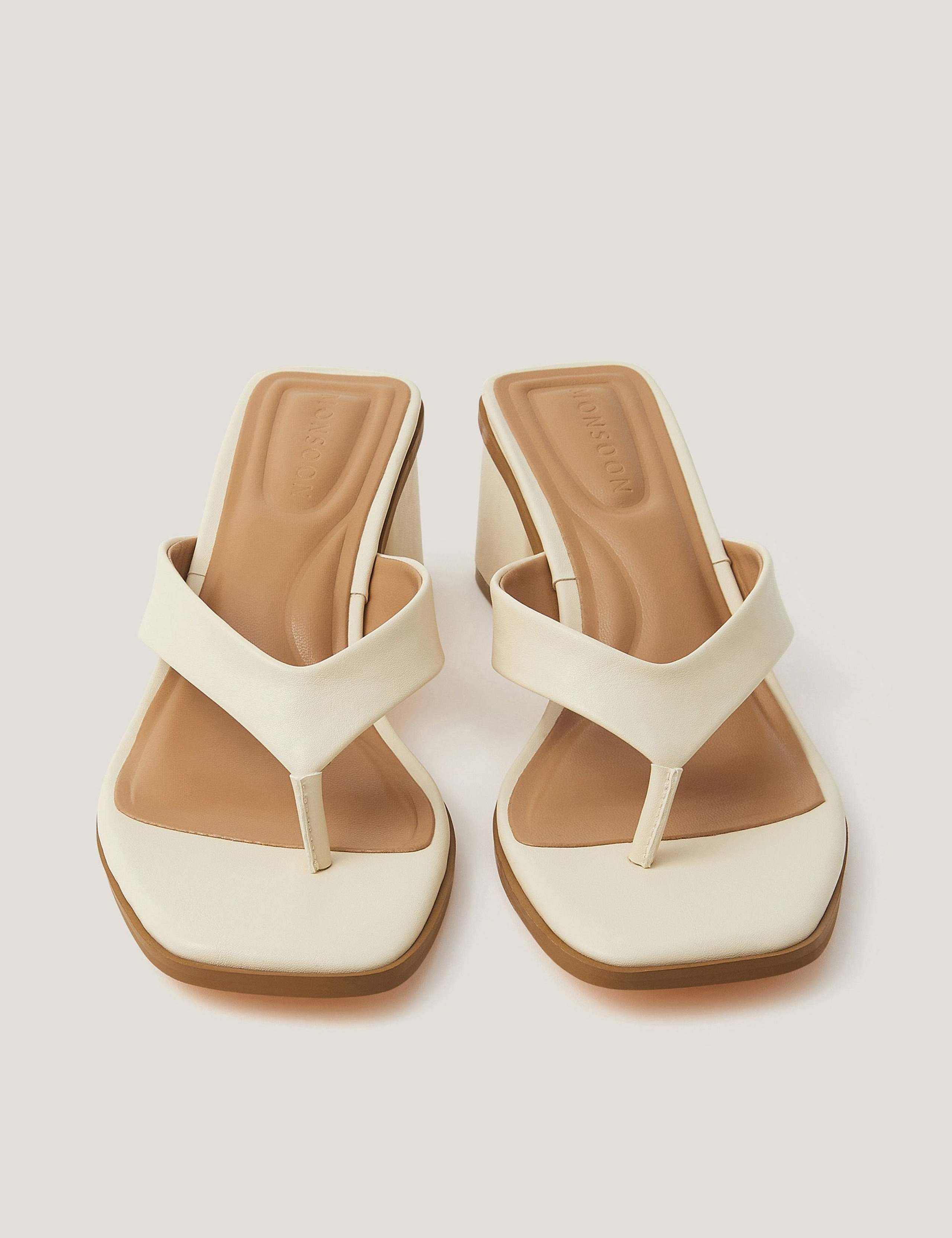 Block Heel Open Toe Mules 3 of 3