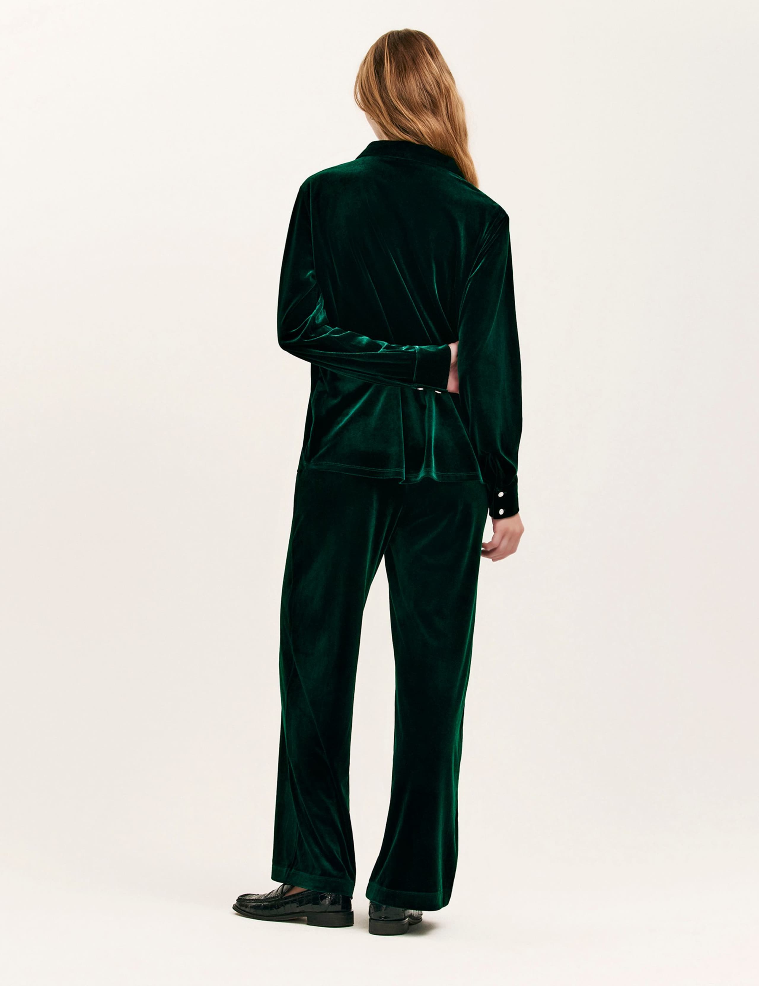 Velvet Wide Leg Trousers 3 of 4