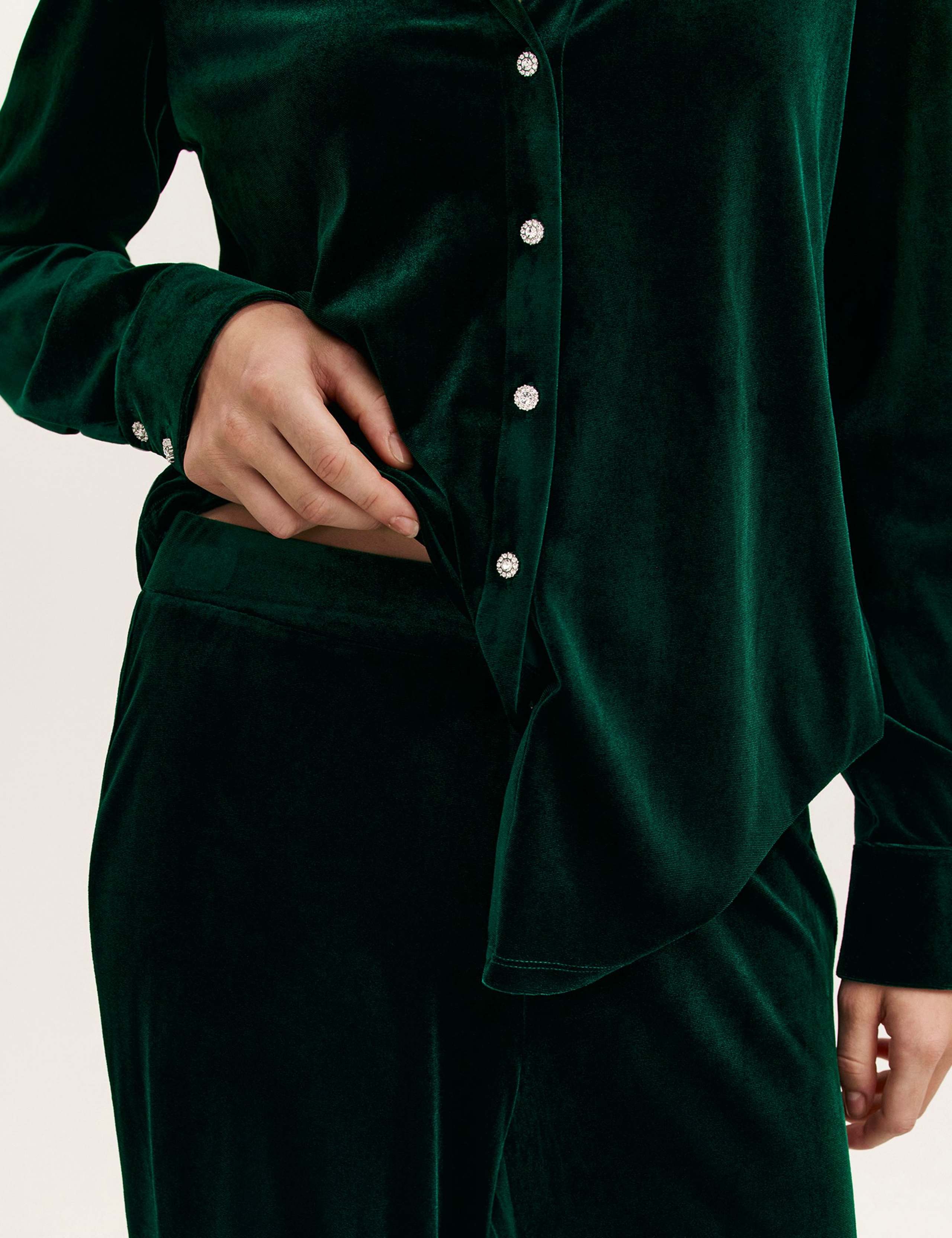 Velvet Wide Leg Trousers 4 of 4
