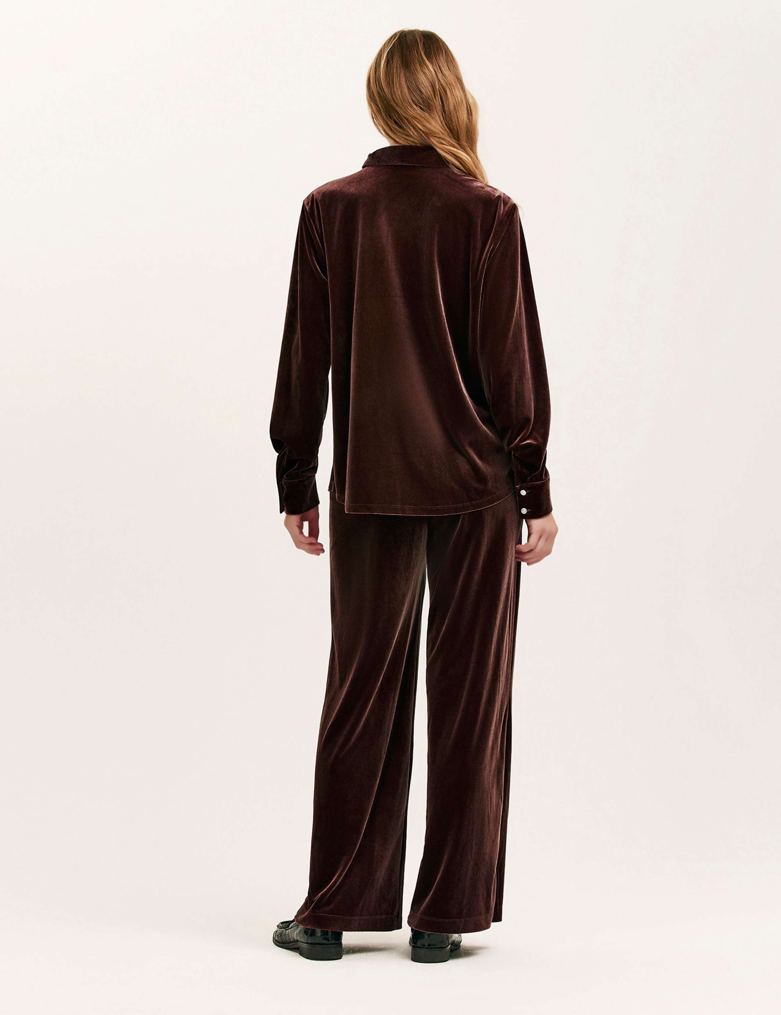 Velvet Wide Leg Trousers 3 of 4