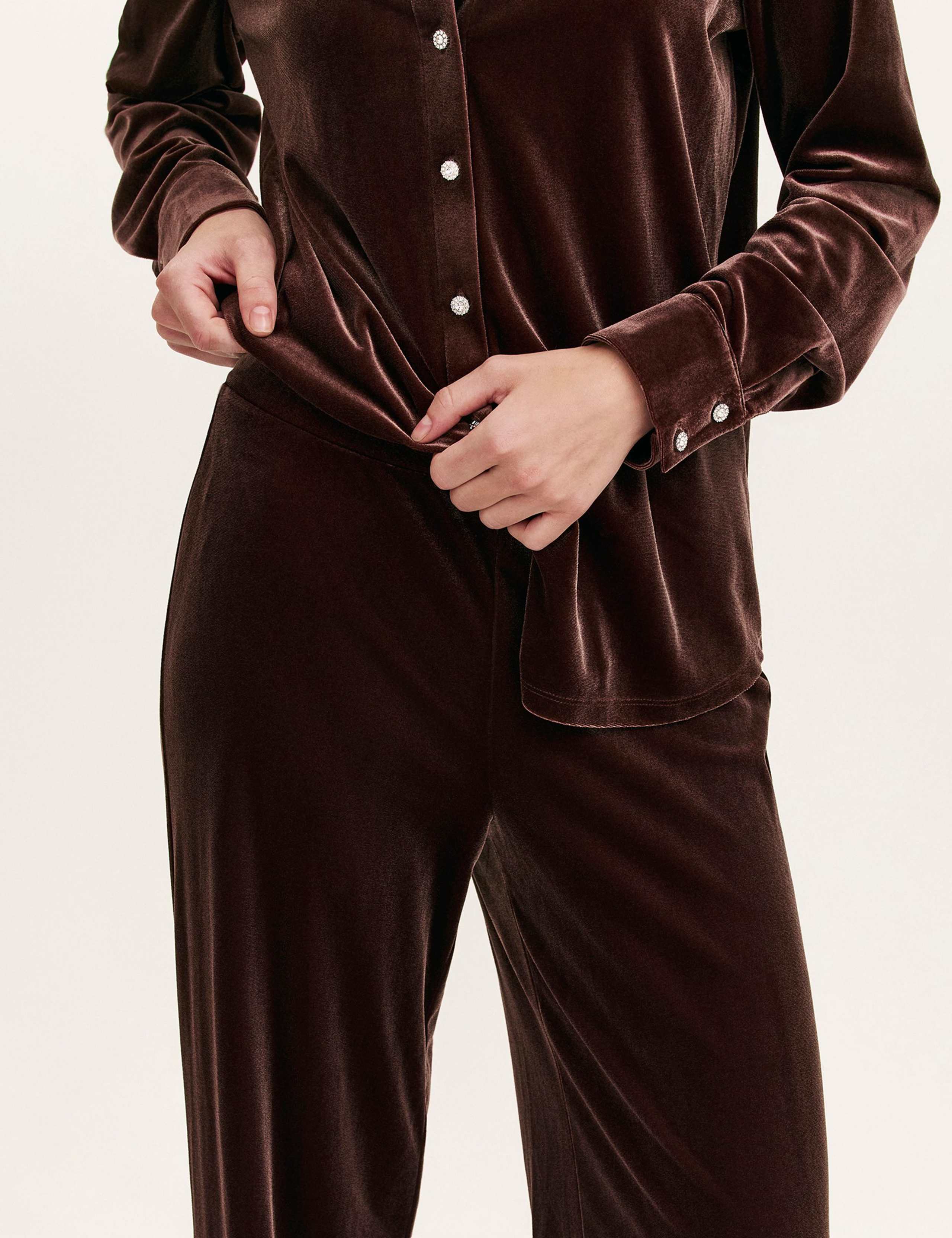 Velvet Wide Leg Trousers 4 of 4