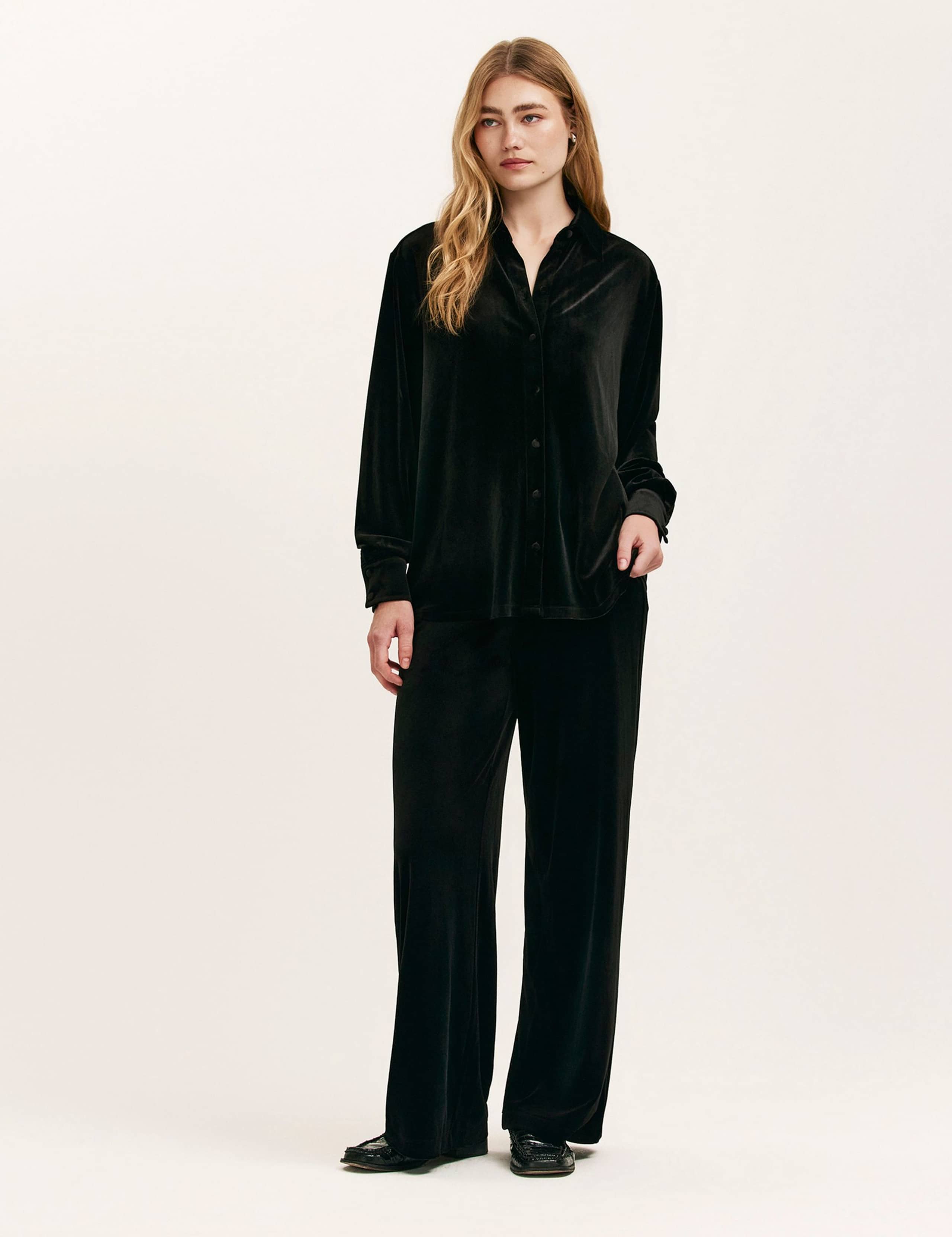Velvet Wide Leg Trousers 2 of 4