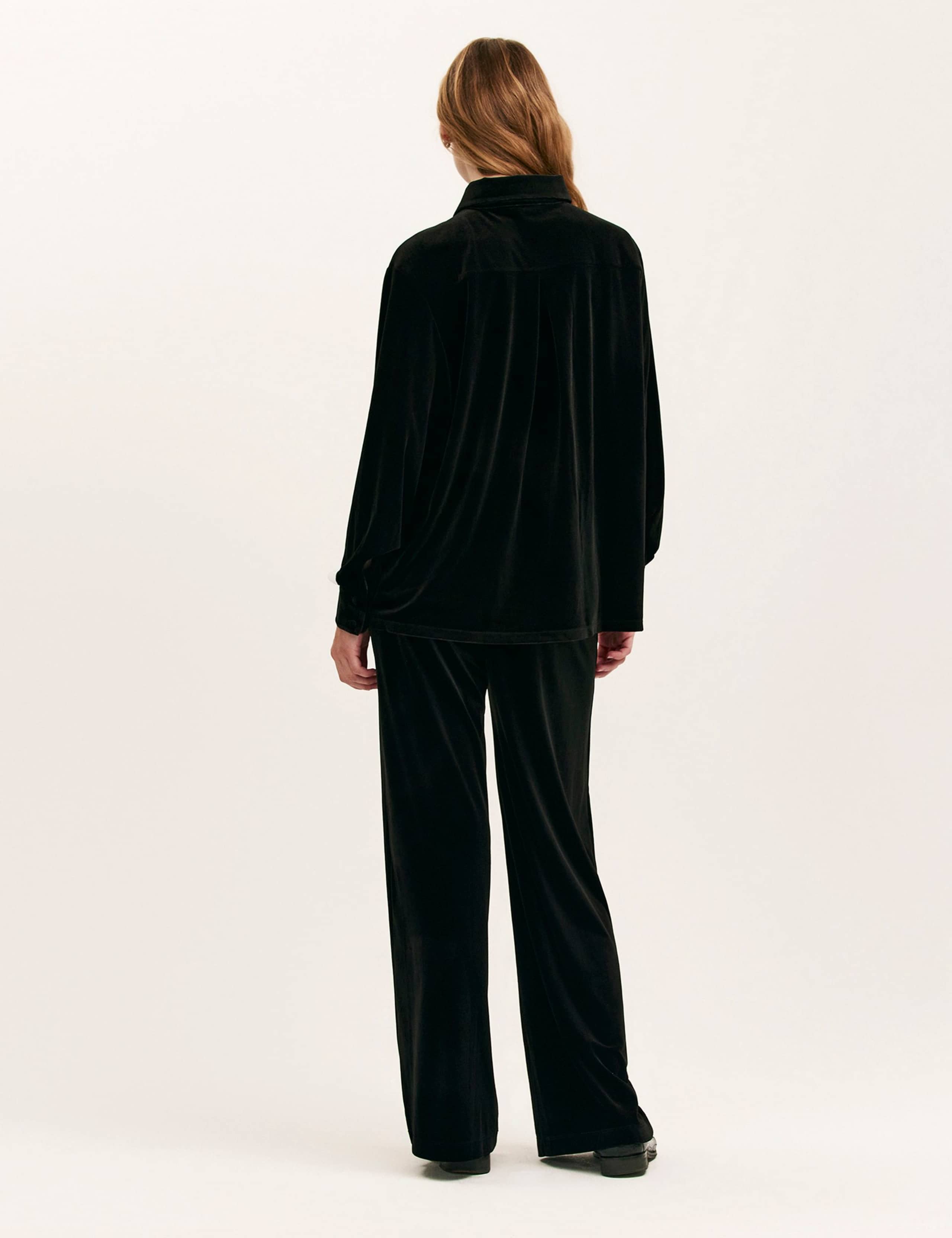 Velvet Wide Leg Trousers 3 of 4
