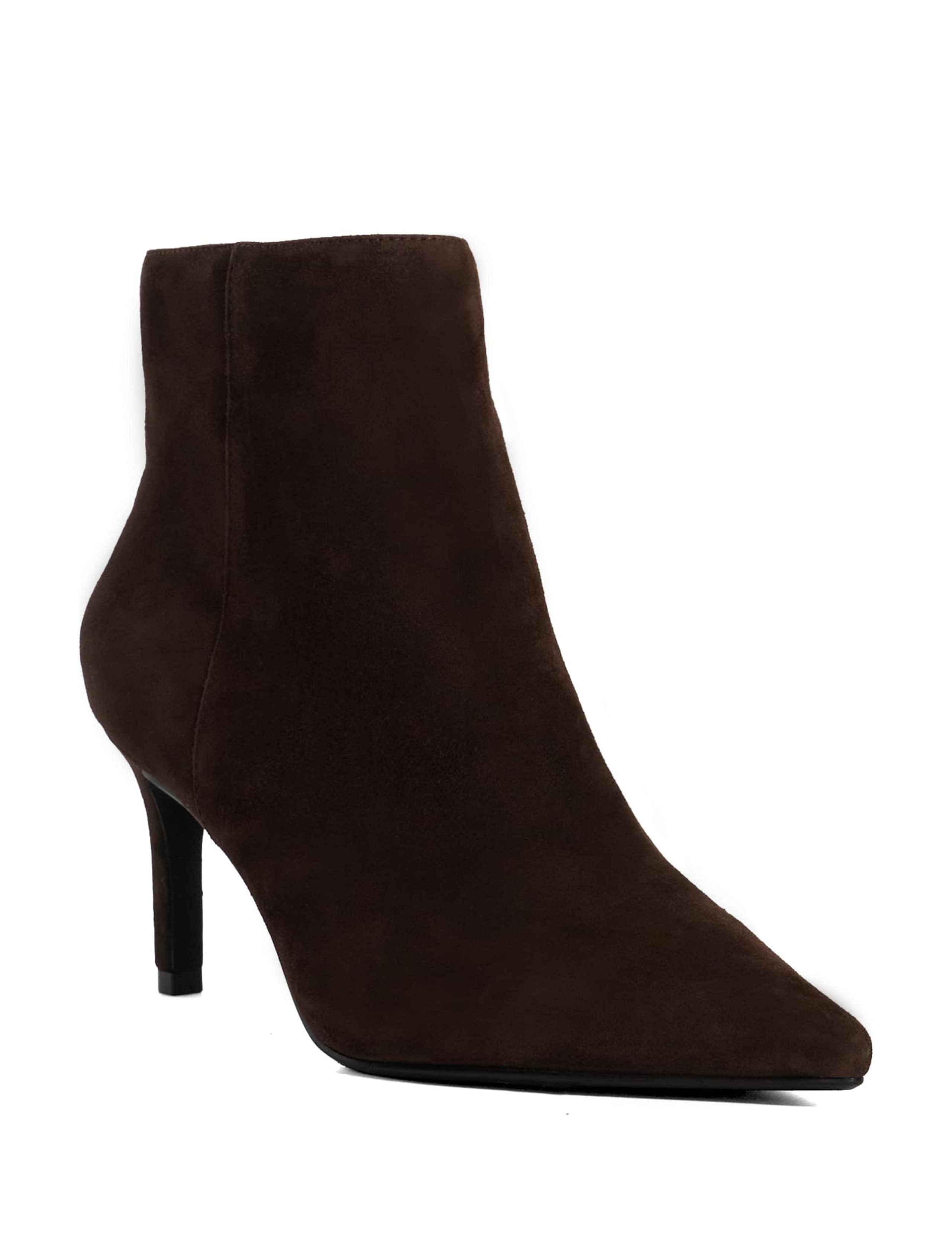 Suede Stiletto Heel Pointed Ankle Boots 3 of 5